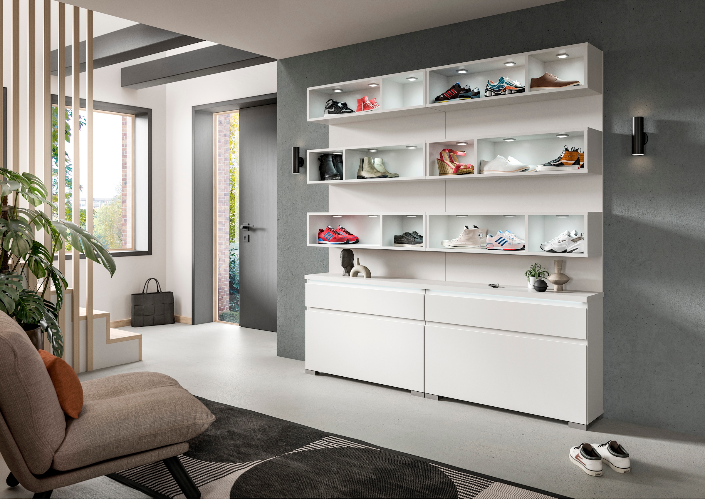 INOSIGN Schuhschrank »Skoskap, Aufsatzregal, passend für Schuhschränke der Serie Skoskap« 6 Fächer, viel Stauraum, Regal zur Präsentation der Lieblingsstücke