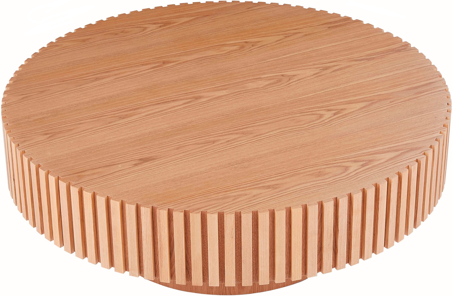 SalesFever Table basse »rund mit Massivholz-Lamellen Ø 80 cm« 1 cuis tlg. mit Massivholz-Lamellen