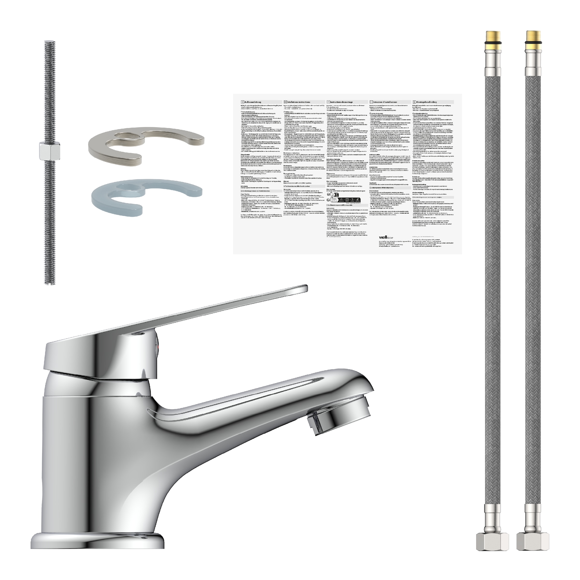 welltime Robinet de lavabo »BARI« Der Platzsparklassiker in frischem Design