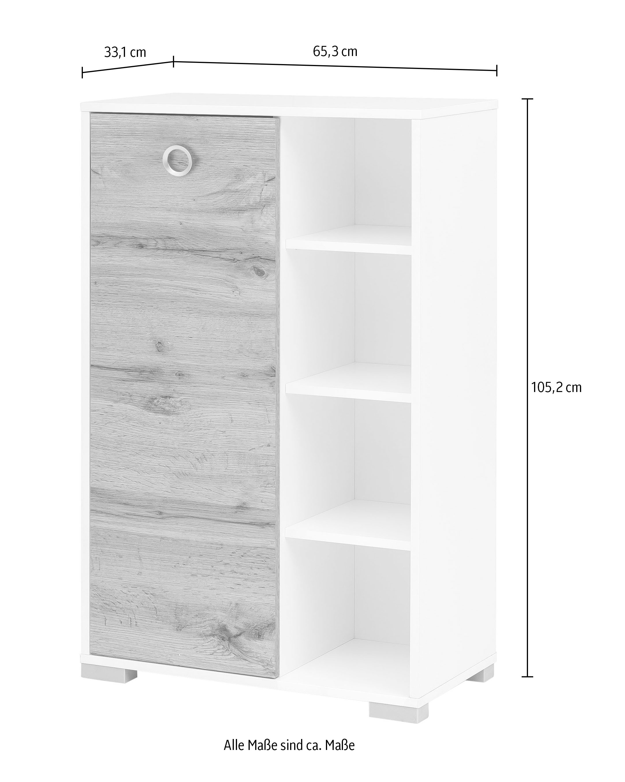 welltime Sideboard »Kimi, Breite 65,3 cm« 1 cuis tlg. Made in Germany