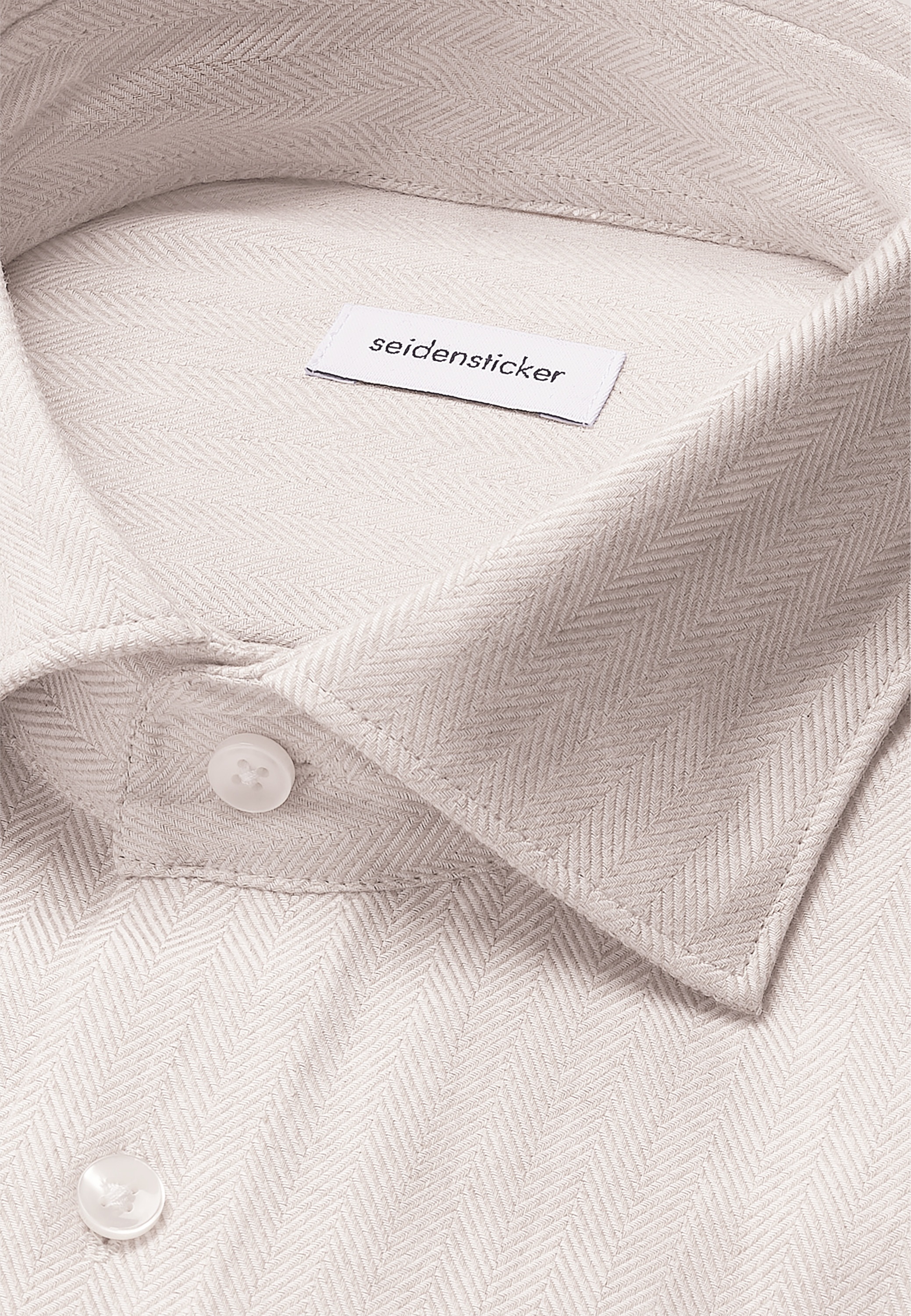 seidensticker Flanellhemd »Schwarze Rose« Slim 1/1 Kentkragen Fischgrat