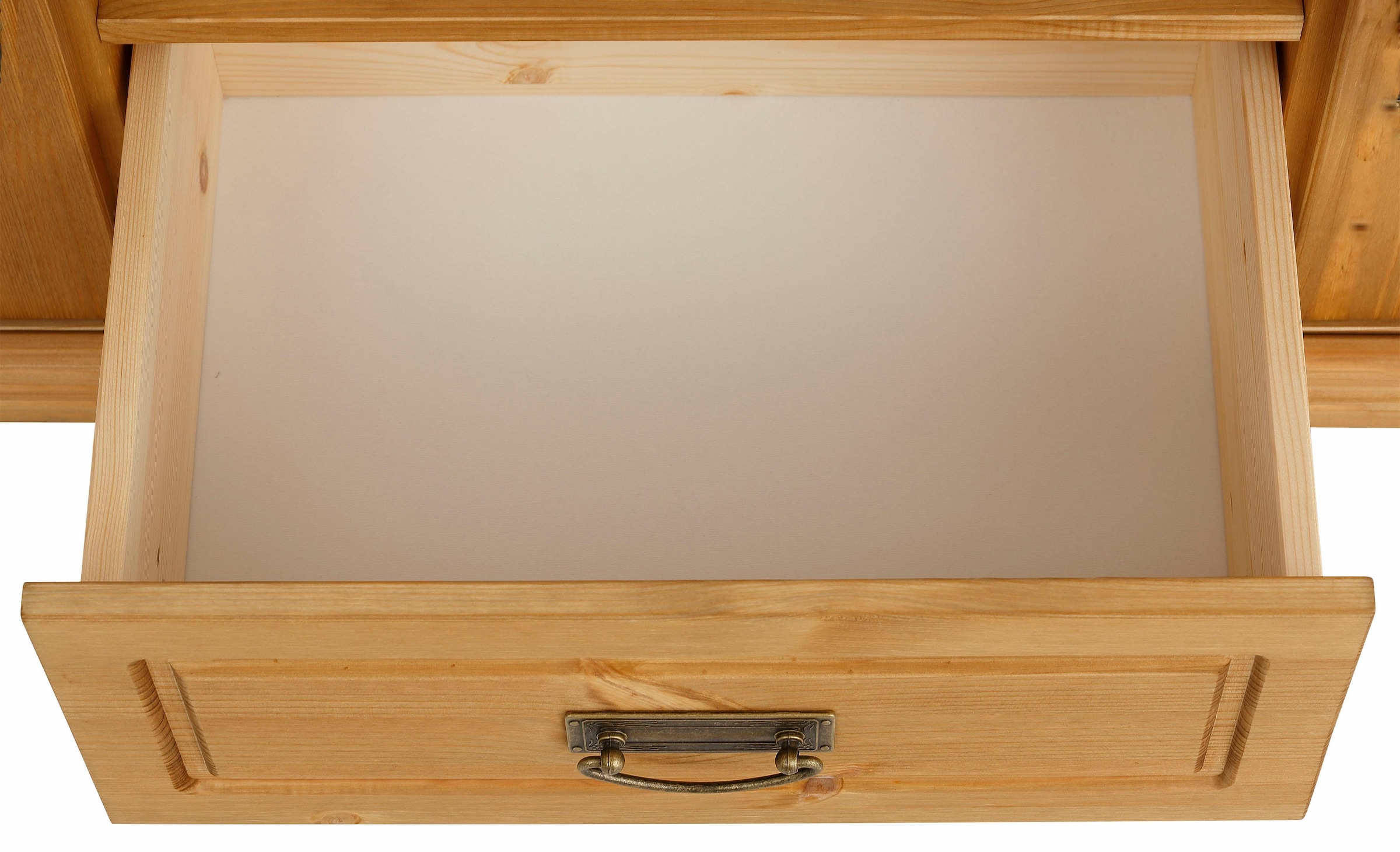 GOODproduct Nachtkonsole »Graz« aus massiver Kiefer, mit aufwendigen Details, Breite: 55 cm