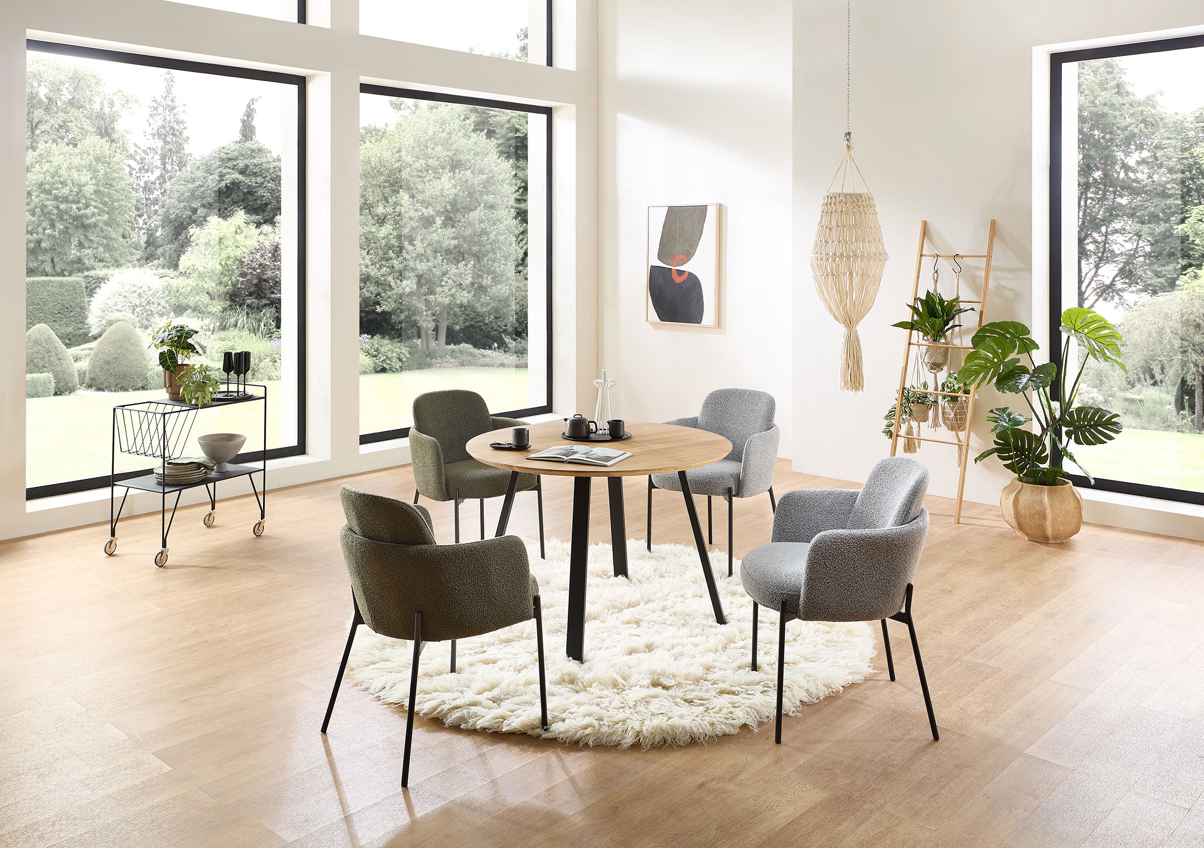 Stolkom Chaise avec accoudoirs »Flora BxHxT 61x84x63 cm« (Ensemble) 2 cuisBreite 61cm, Federkern im Sitz