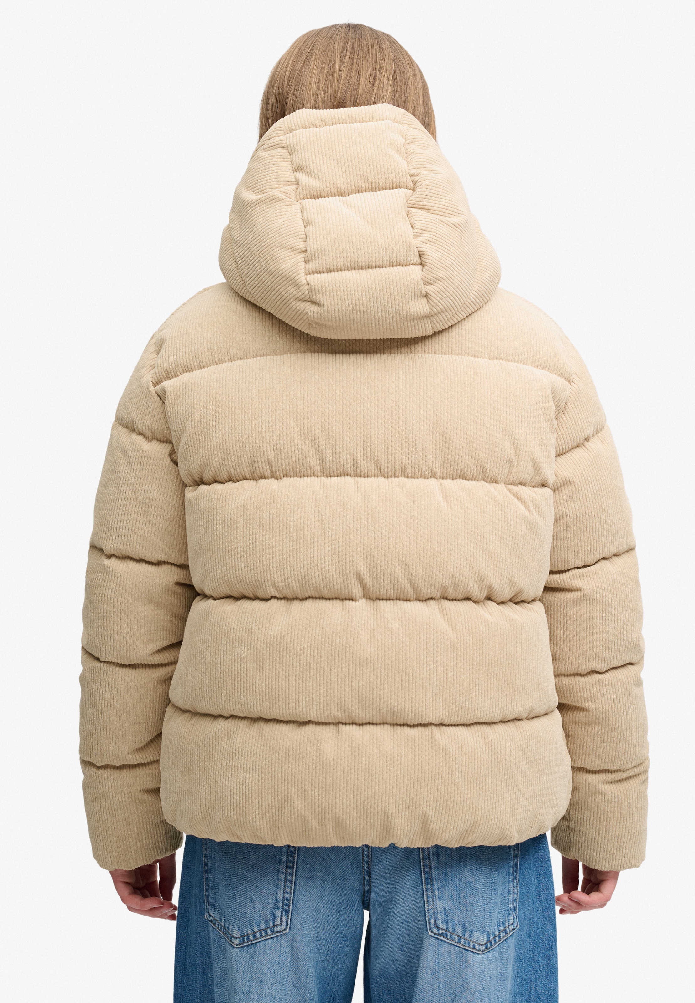 Superdry Veste matelassée »PREMIUM HOOD CORD PUFFER JKT« Kunstfaser, relaxed fit, aus Cord