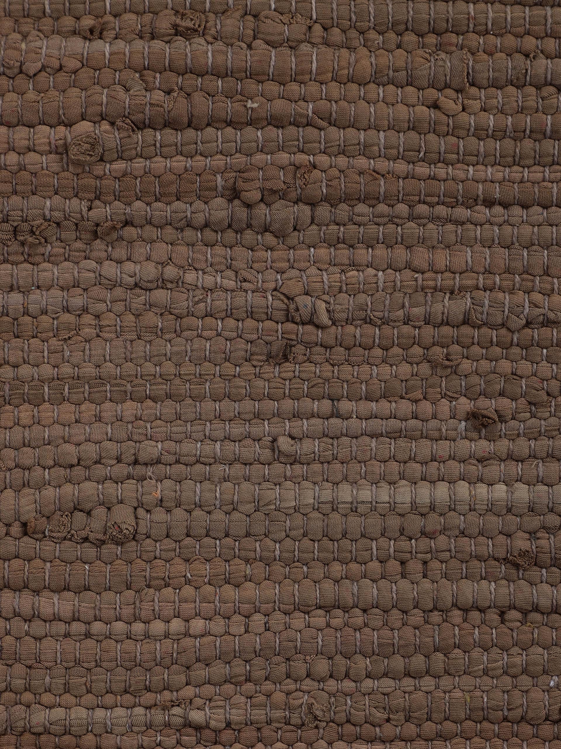 carpetfine Tapis »Kelim Chindi uni , auch als Läufer« Rectangulaire 5 mm Höhe Wendeteppich, reine Baumwolle, handgewebt, Uni-Farben, mit Fransen