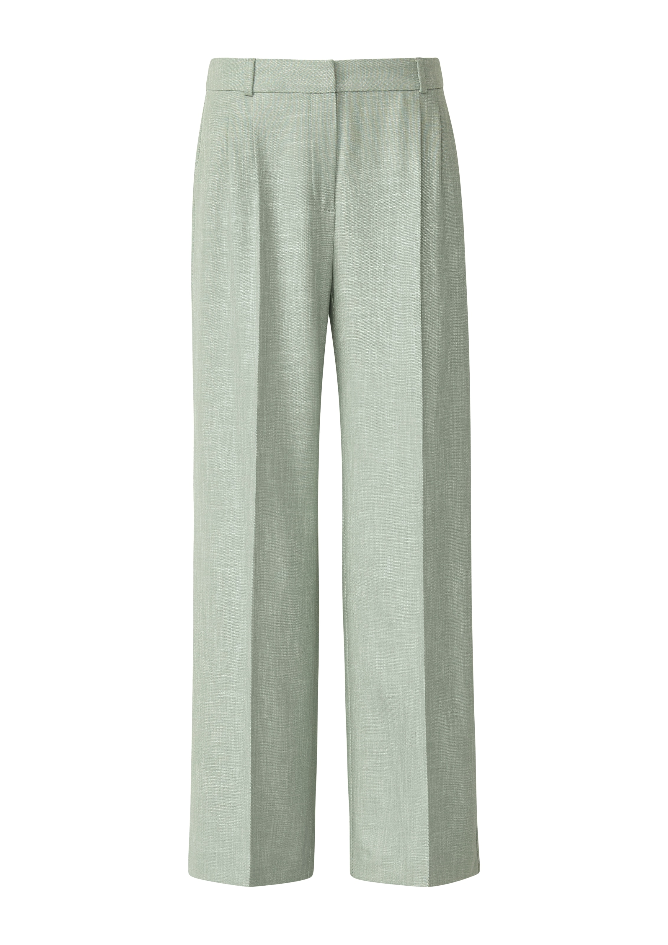 Comma Pantalon en tissu  meliert, mit geradem Bein und Bundfalte