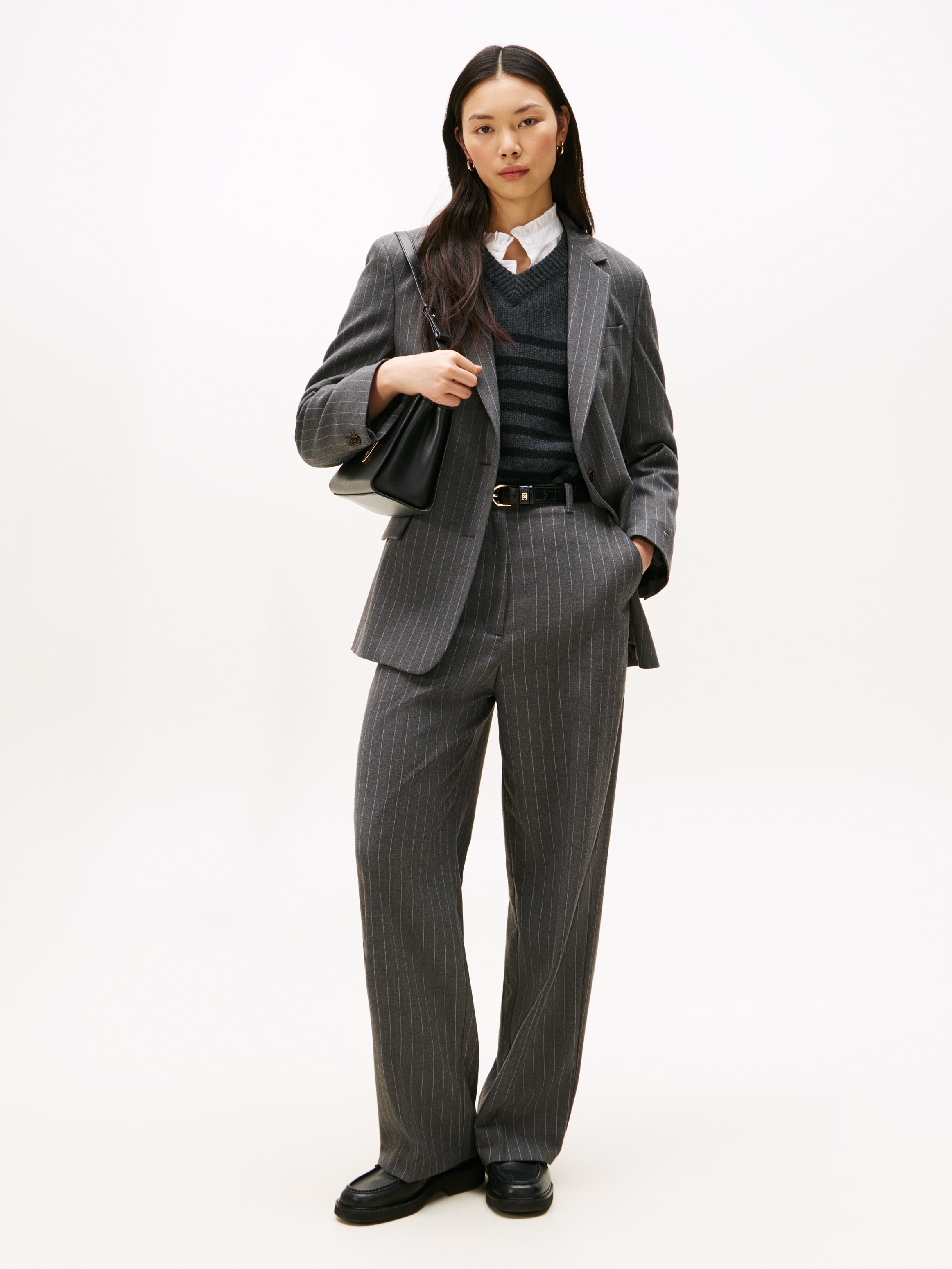 Tommy Hilfiger Blazer long »PINSTRIPE RELAXED BLAZER« mit Nadelstreifen