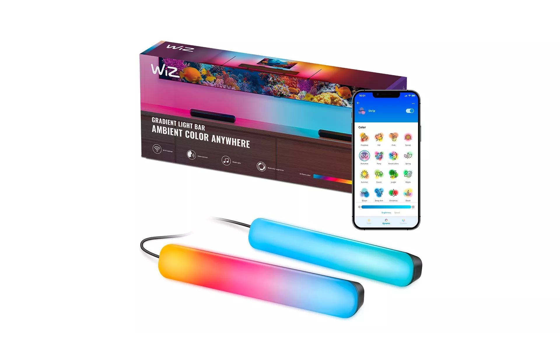 WiZ LED Lichtleiste »Doppelpack RGBIC«