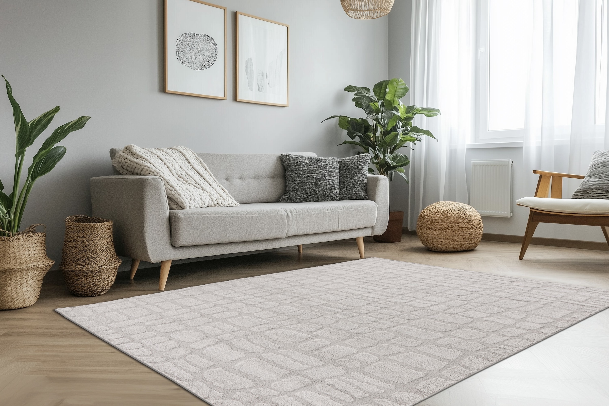 Kayoom Tapis »Angel 125« Rectangulaire 20 mm Höhe weicher Kurzflor, Wohnzimmer