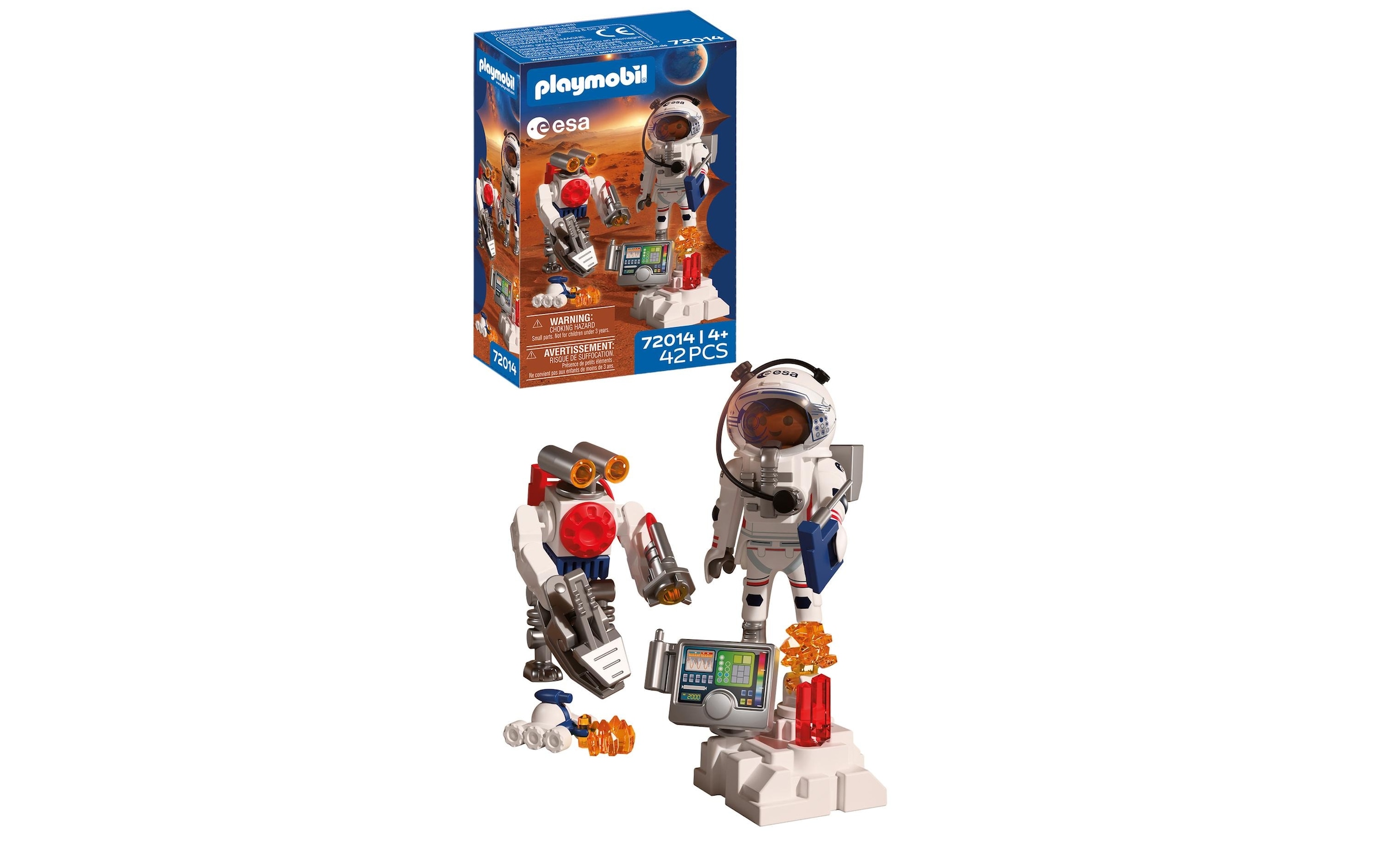Playmobil® Konstruktions-Spielset »ESA: Astronaut mit Roboter (72014), City Action«