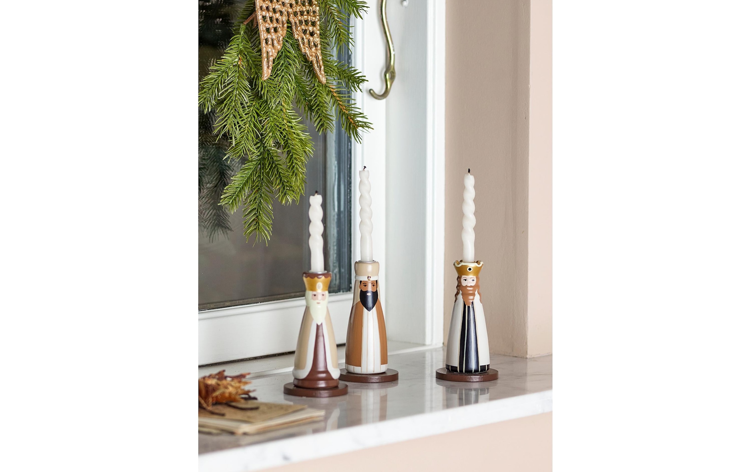 Bloomingville Photophore »Bloomingville Weihnachtswindlicht Betiel 3-er Set«