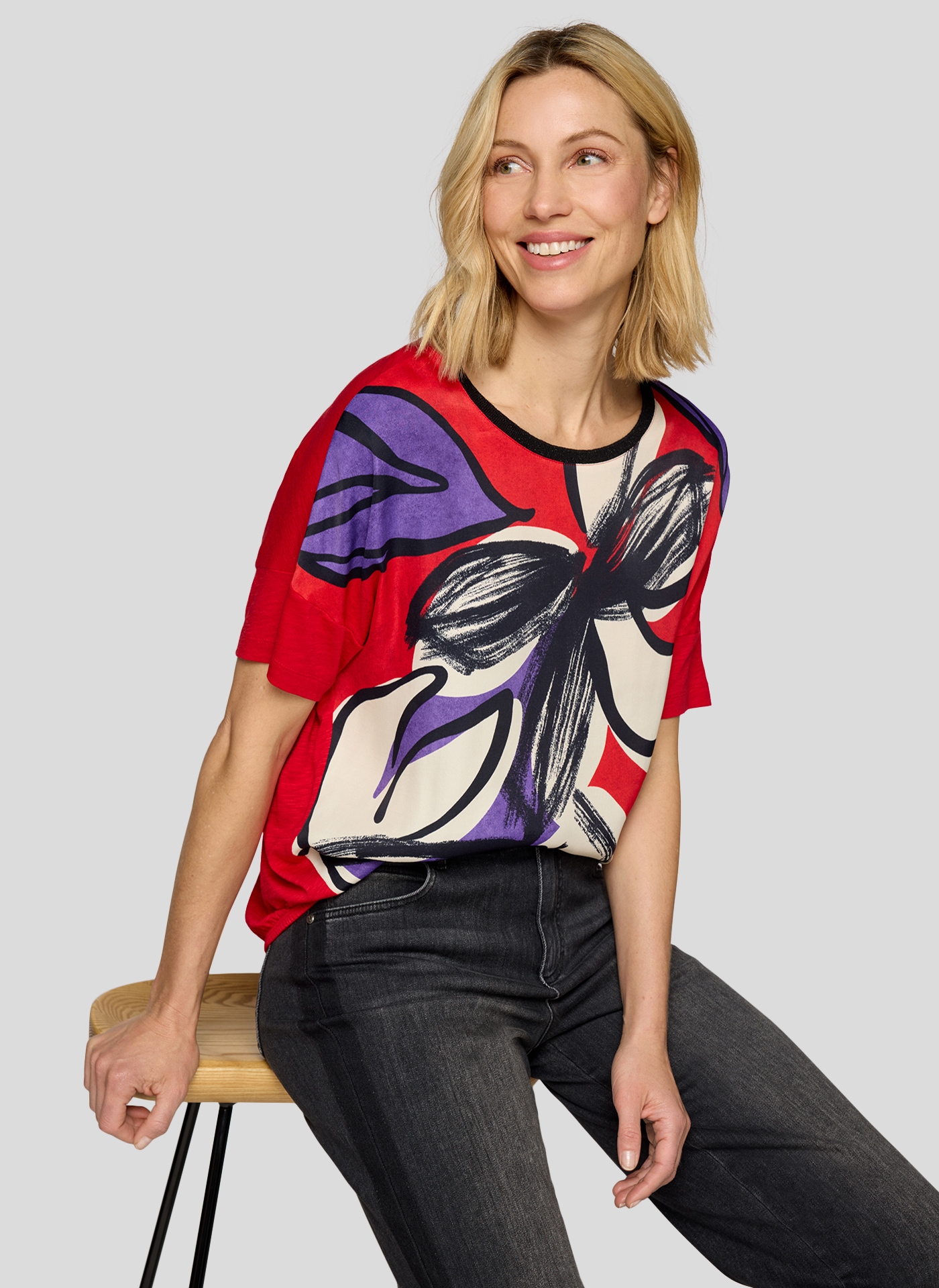 Rabe T-Shirt mit Flower Print