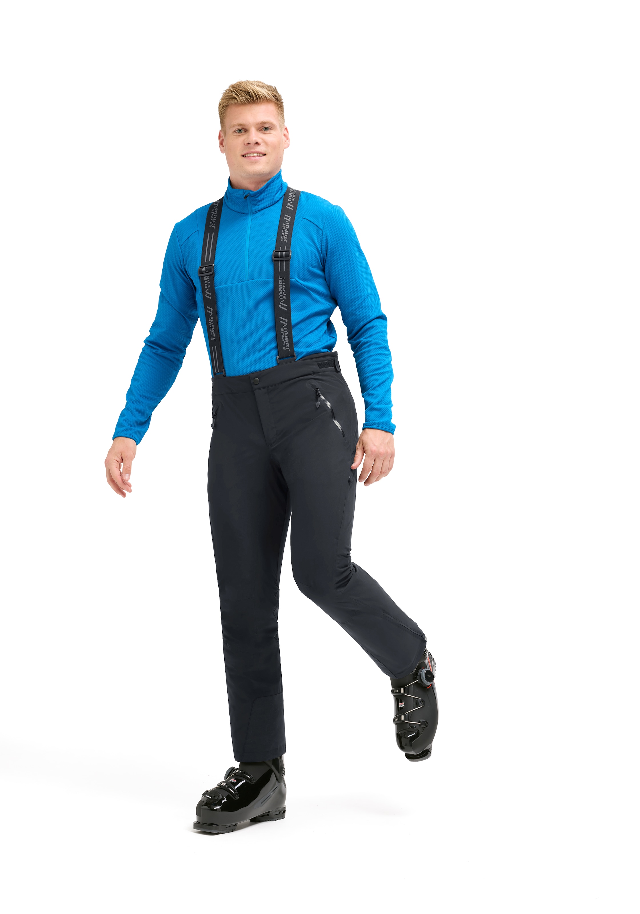 Maier Sports Pantalon de ski »Copper slim«  pantalon de neige homme avec bretelles, coupe slim, coupe-vent et étanche