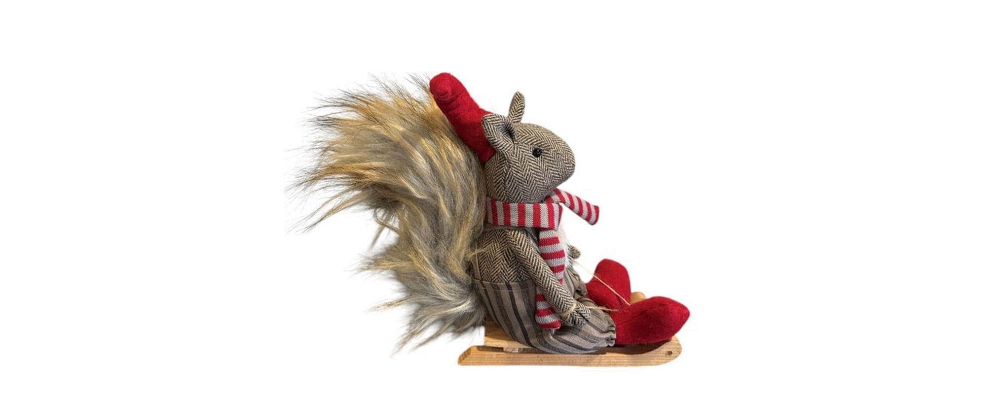   Figurine de Noël »Dameco Eichhörnchen auf Schlitten«