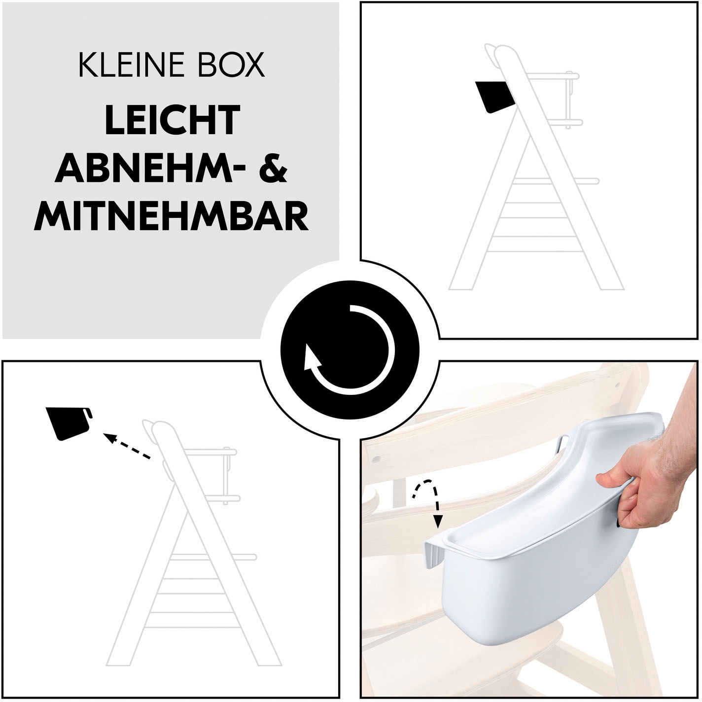 Hauck Aufbewahrungsbox »Alpha Box Set, white« für Hochstühle