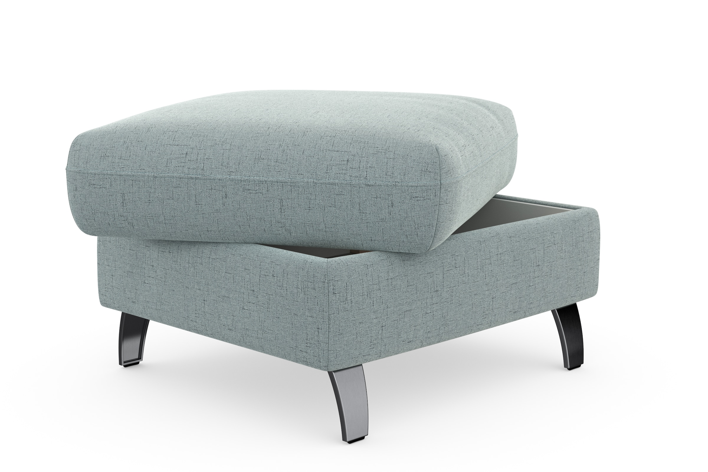 sit&more Tabouret de rangement »Grenoble« mit Stauraum und satinierten Füssen