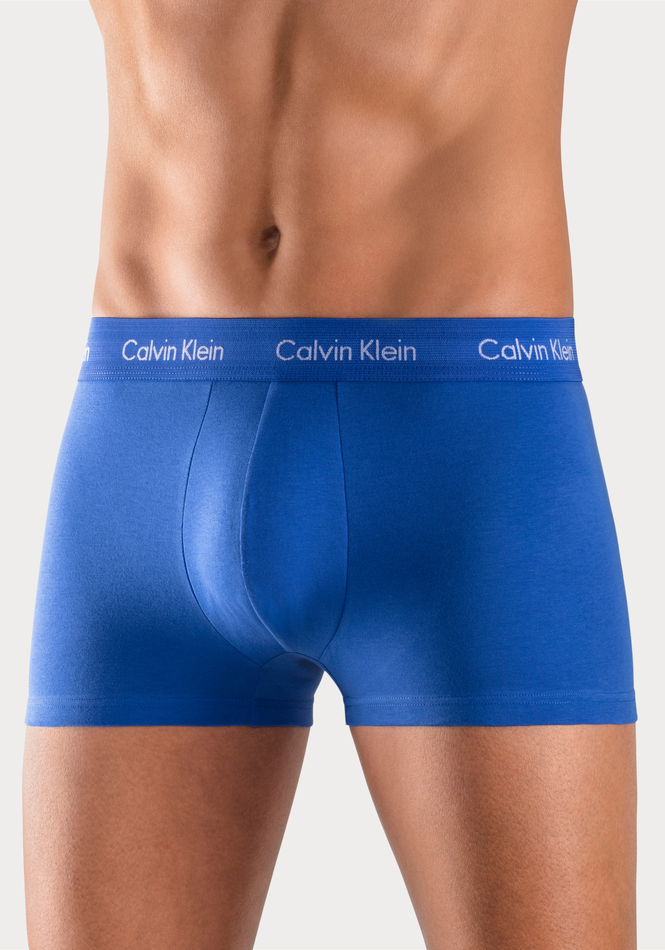 Calvin Klein Underwear Trunk »CK TRUNK 3 PACK« 3 Stk. in blautönen mit Logo-Elastikbund
