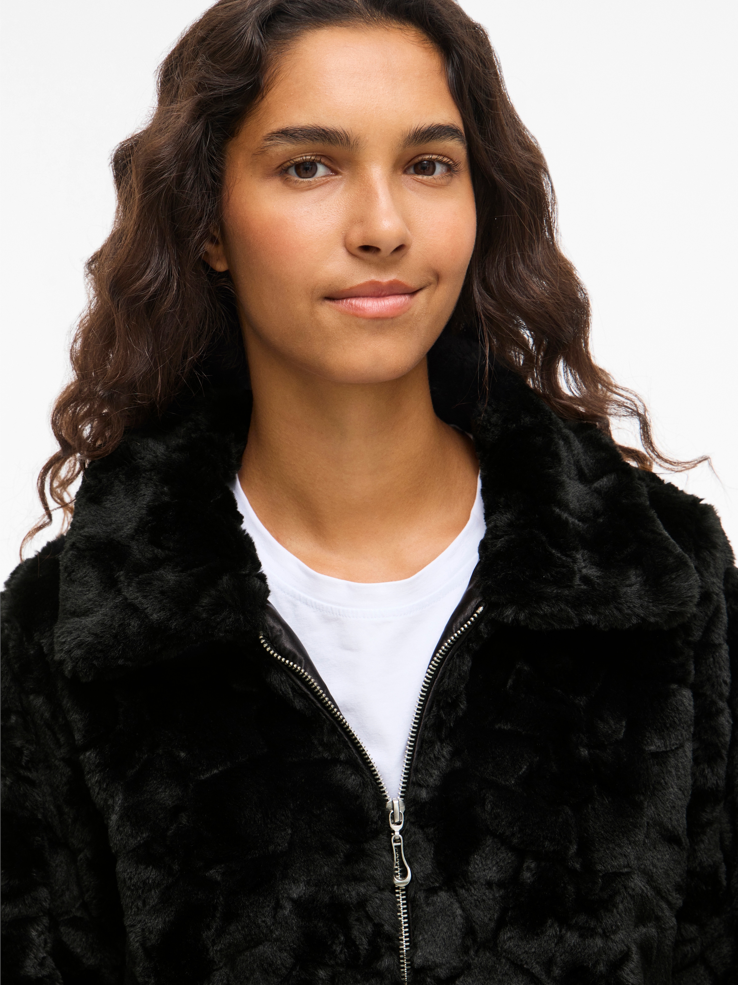 Vila Fellimitatjacke »VIDORTE L/S JACKET/PB« ohne Kapuze