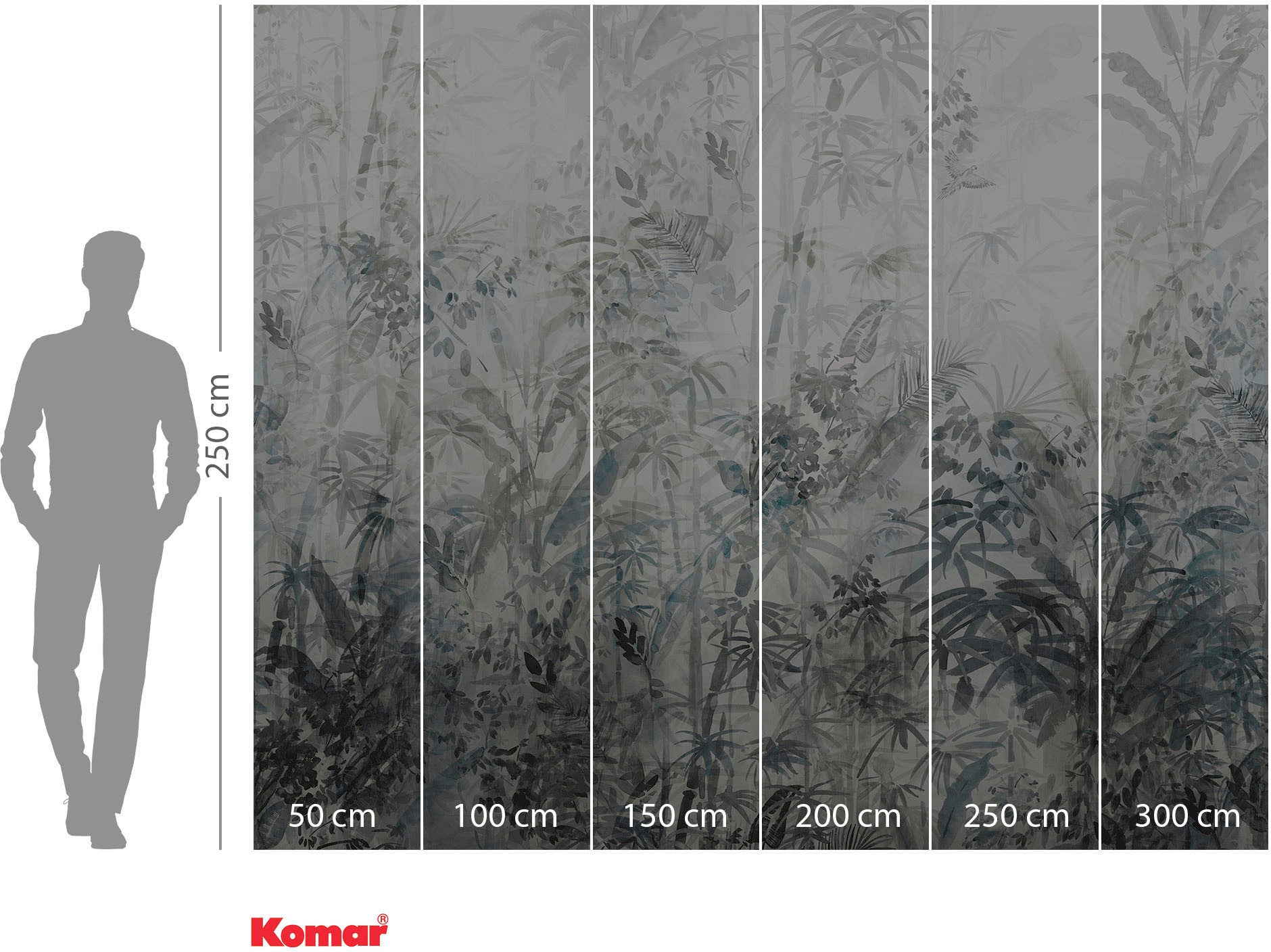 Komar Papier peint intissé »Digitaldruck Vlies -  Wondrous Watermarks - Grösse 300 x 250 cm« imprimé Wohnzimmer, Schlafzimmer