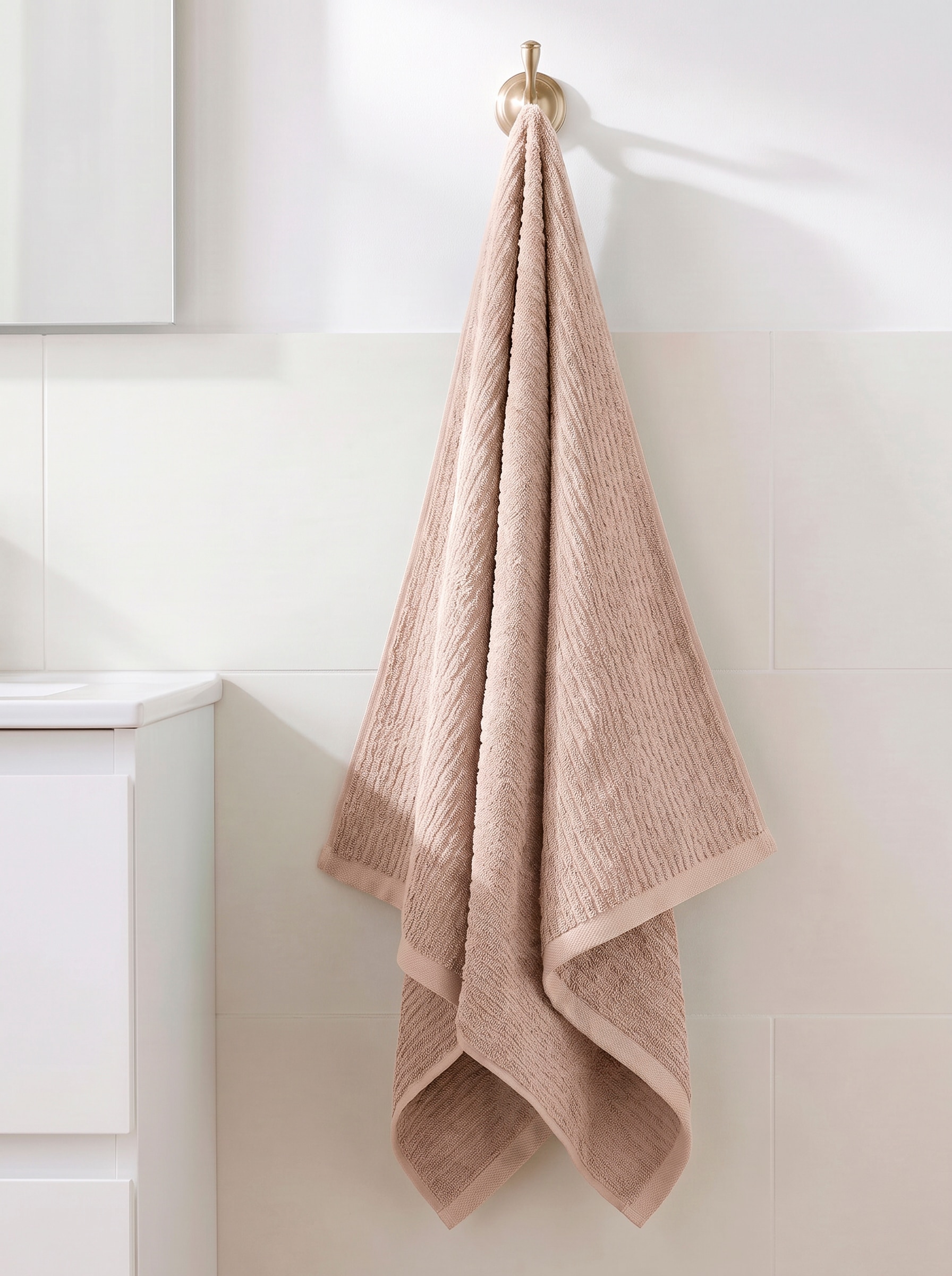 GOODproduct Serviette de bain »Riva, 50x100, Premium Handtücher, 500 gr/m²« structure en relief, rayures, doux, garantie 5 ans
