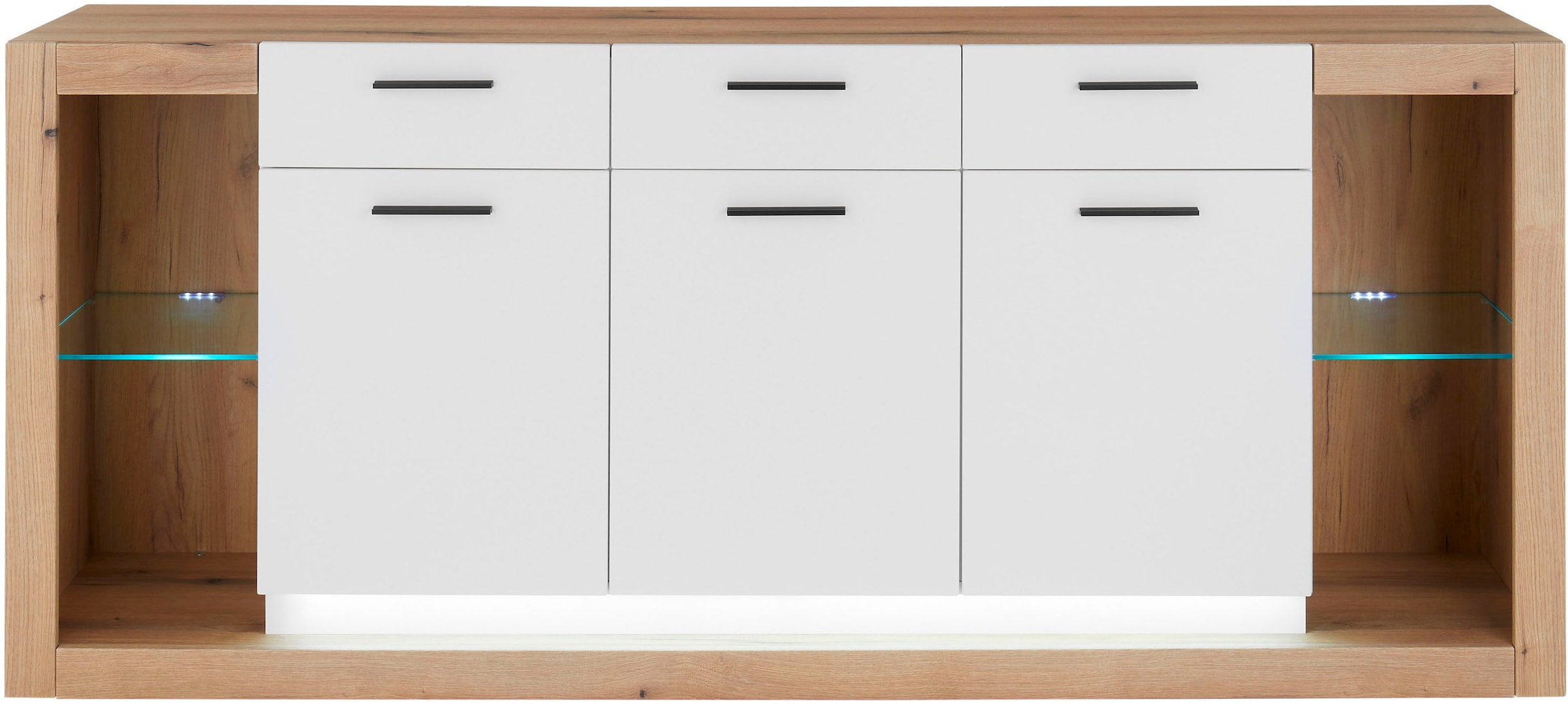 Home affaire Sideboard »Brixen, moderne Kommode, Stauraumelement in Eiche Evoke Dekor« Metallgriffe, ausreichend Stauraum, vielseitig einsetzbar