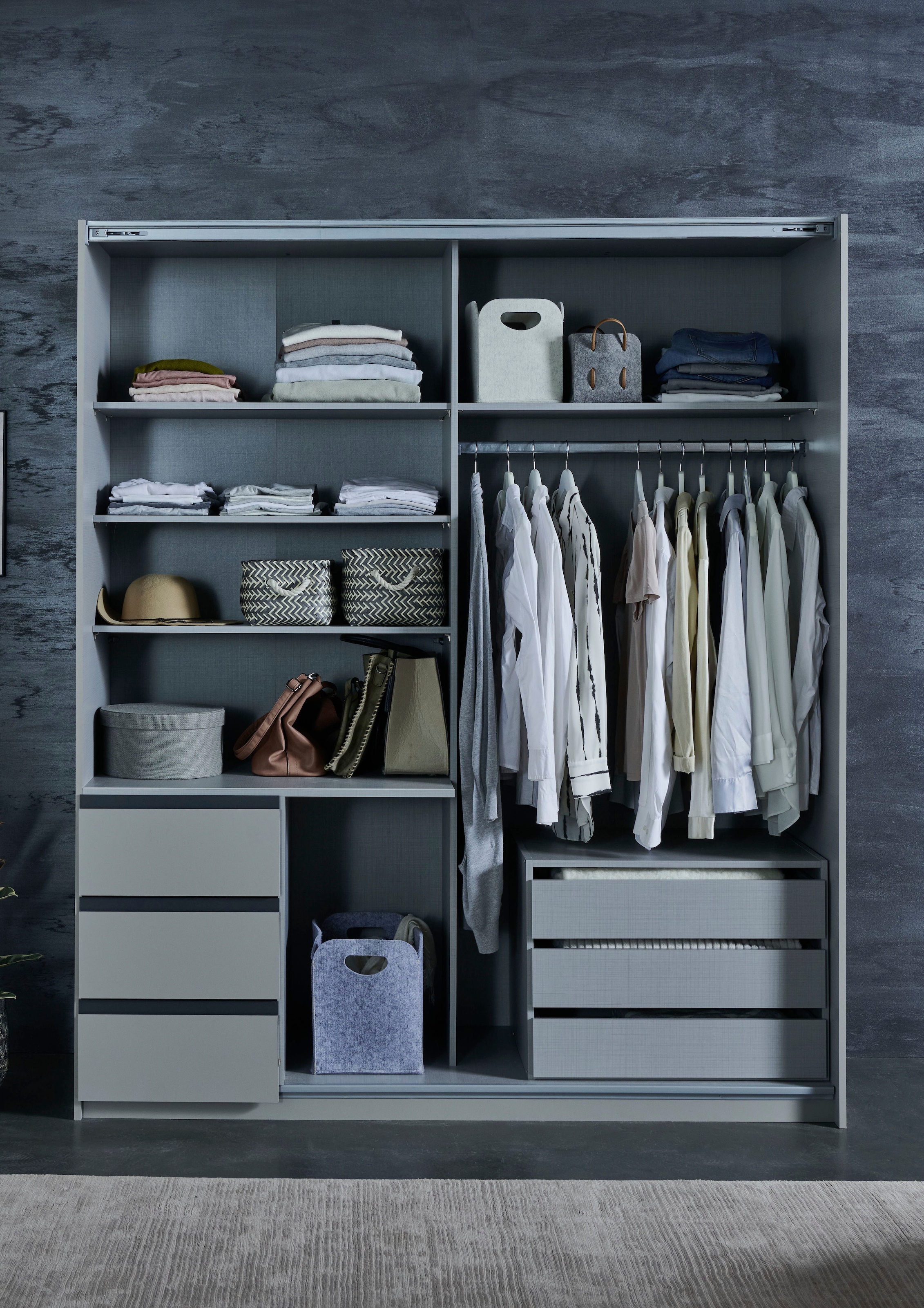 Wimex Armoire à portes coulissantes »Stade, B: 168cm, inkl. Spiegel und von aussen bedienbaren Schubladen« erhältlich in verschiedenen Farben