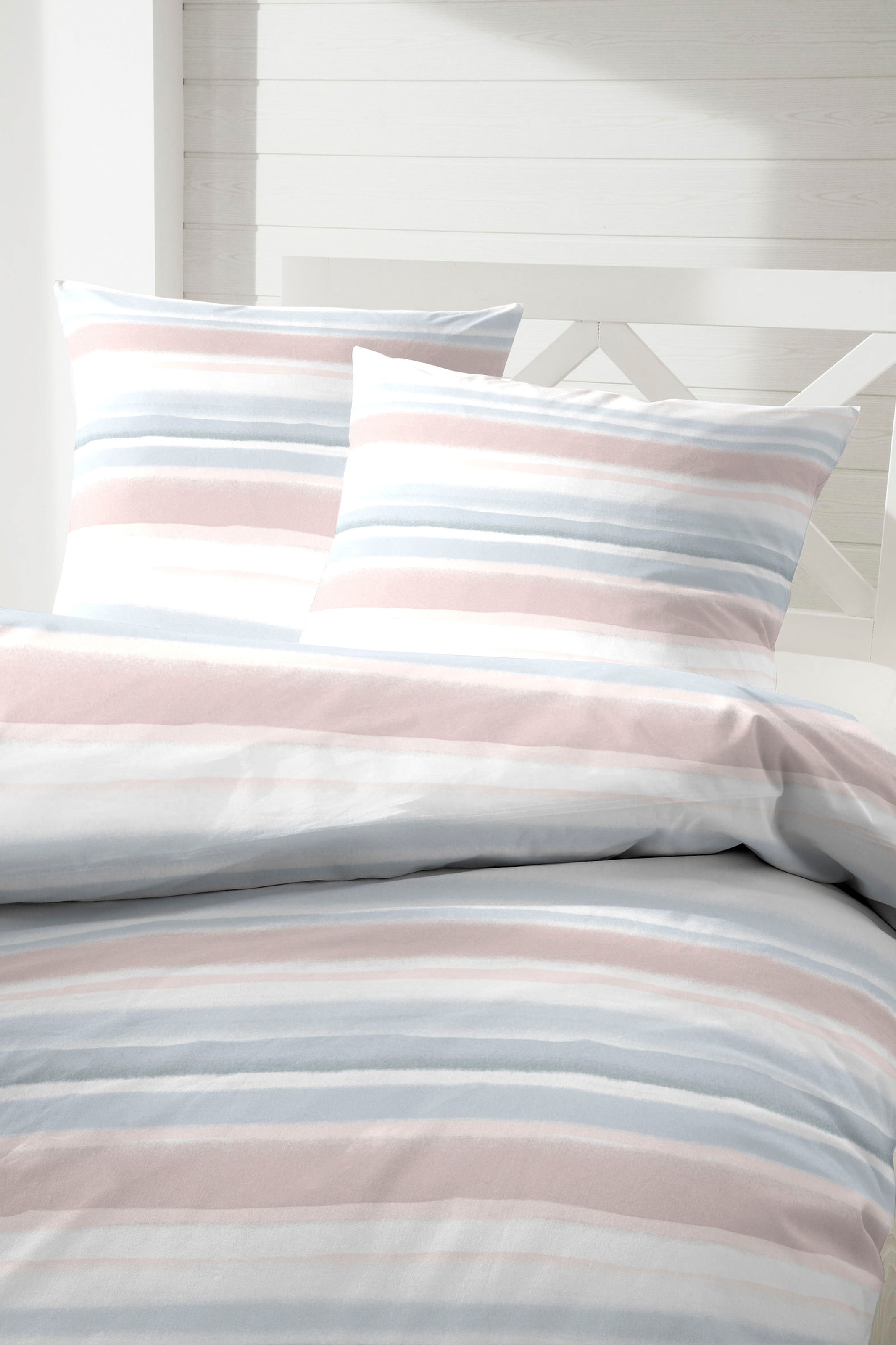 Primera Linge de lit »Bio-Renforce-Bettwäsche Blurred Lines« 2 cuis mit modernen Streifen in frischen Farben