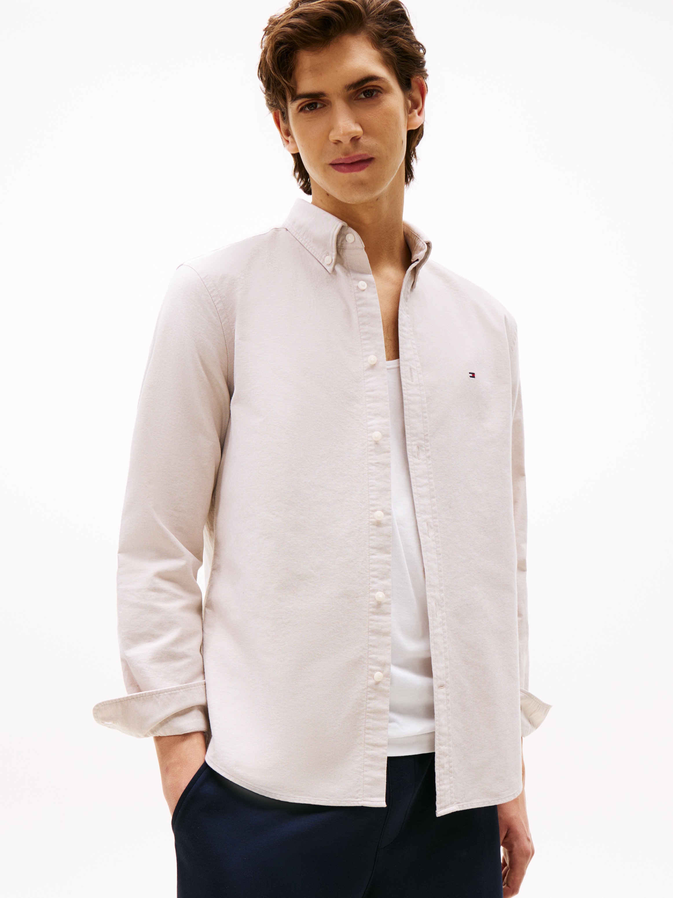 Tommy Hilfiger Langarmhemd »SOLID HERITAGE OXFORD Regular Fit SHIRT«