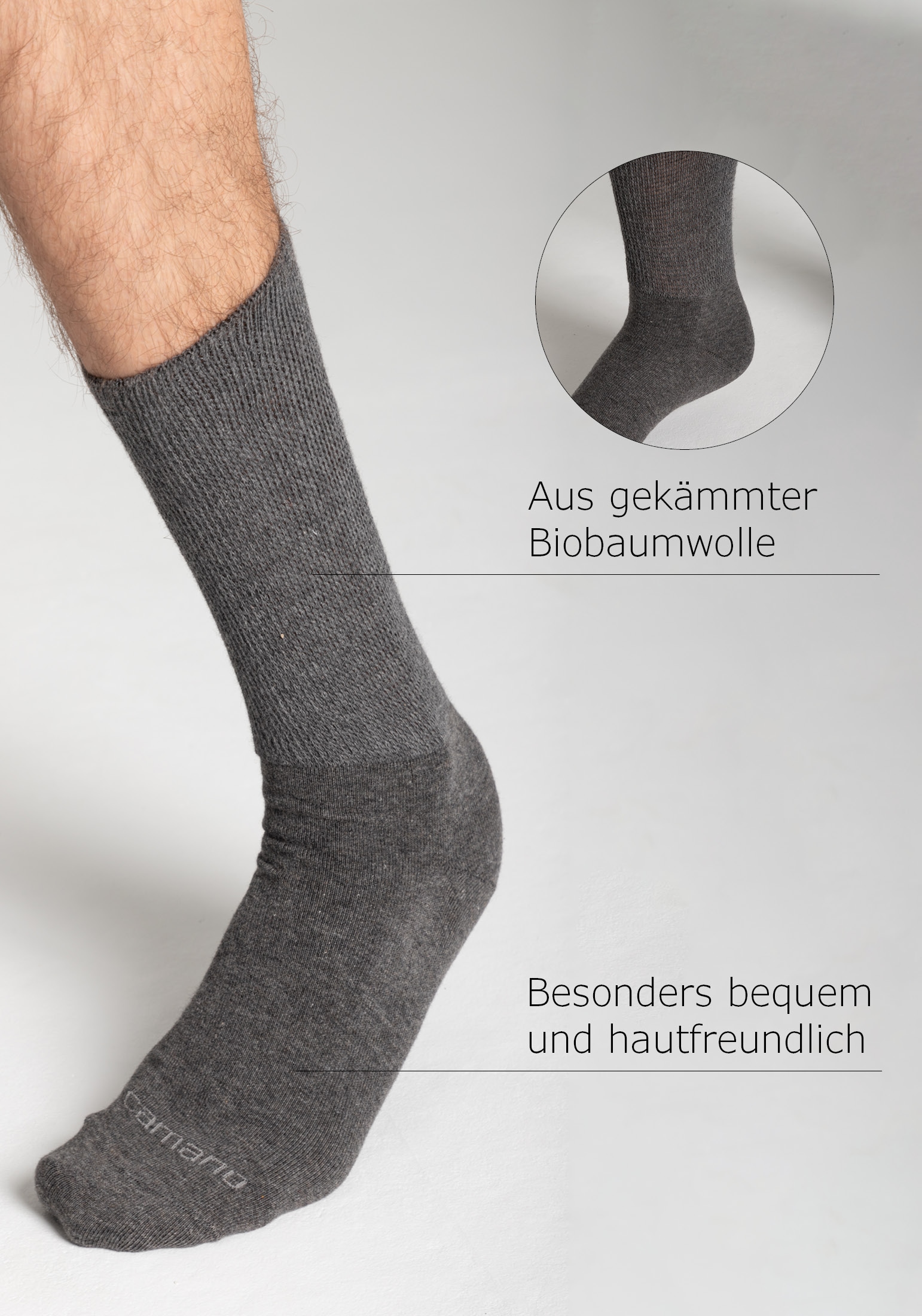 Camano Diabetikersocken »comfort« 4 Stk. tlg. mit besonders Venen-freundlichem Material