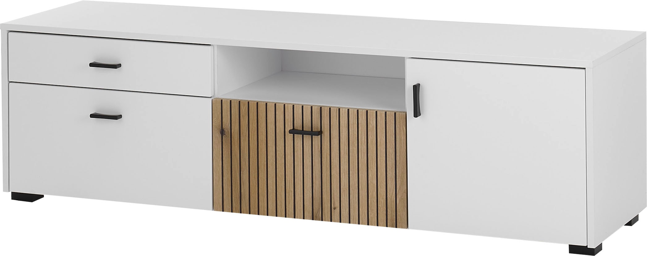 INOSIGN Lowboard »Hudson« in moderner Trendfarbe, Griffe aus Metall (Schwarz), Breite 150 cm