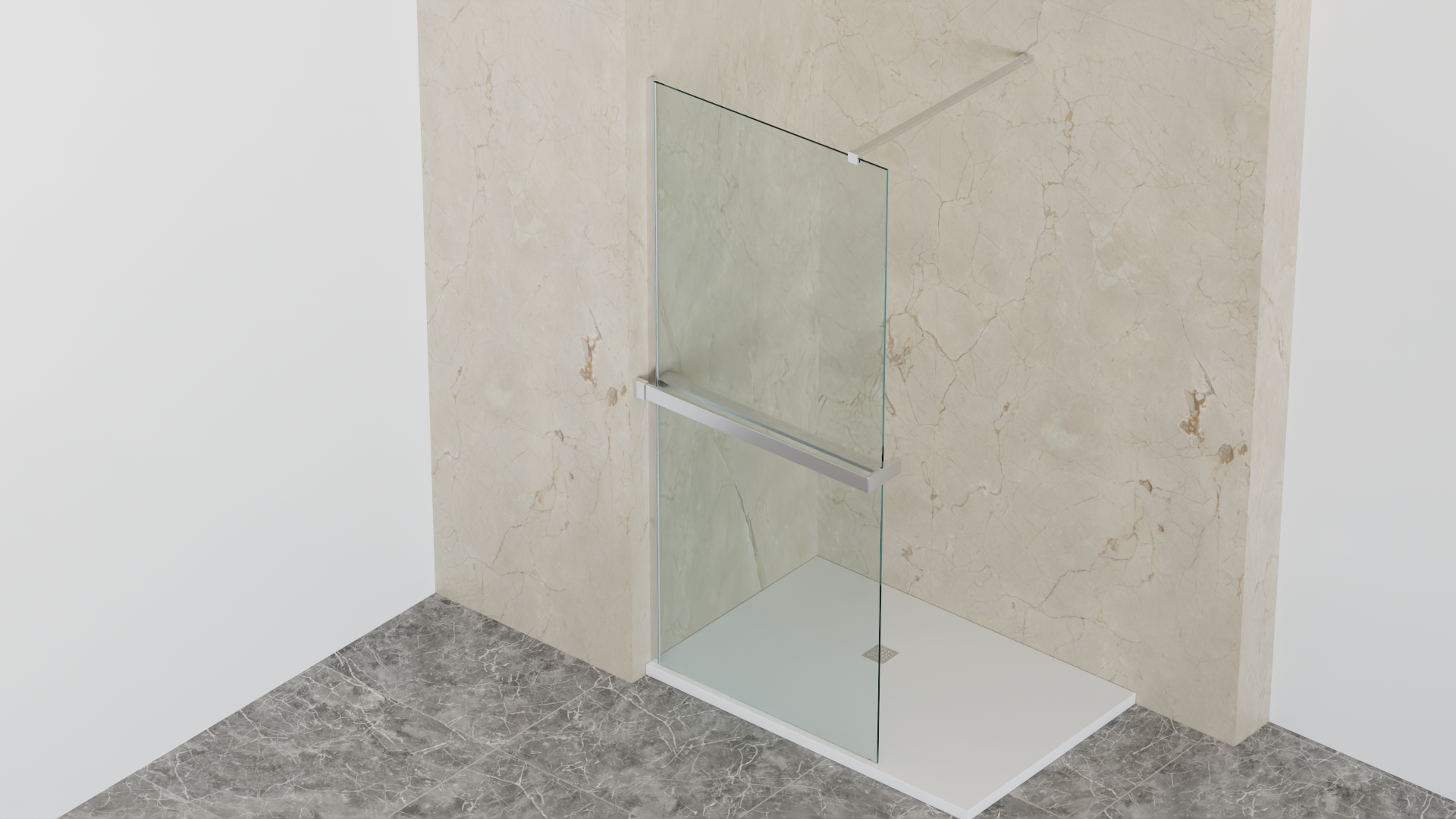 welltime Walk-in-Dusche »Walk-In Trento Deluxe« 1 Stk. tlg. 8mm ESG und Antikalkversiegelung