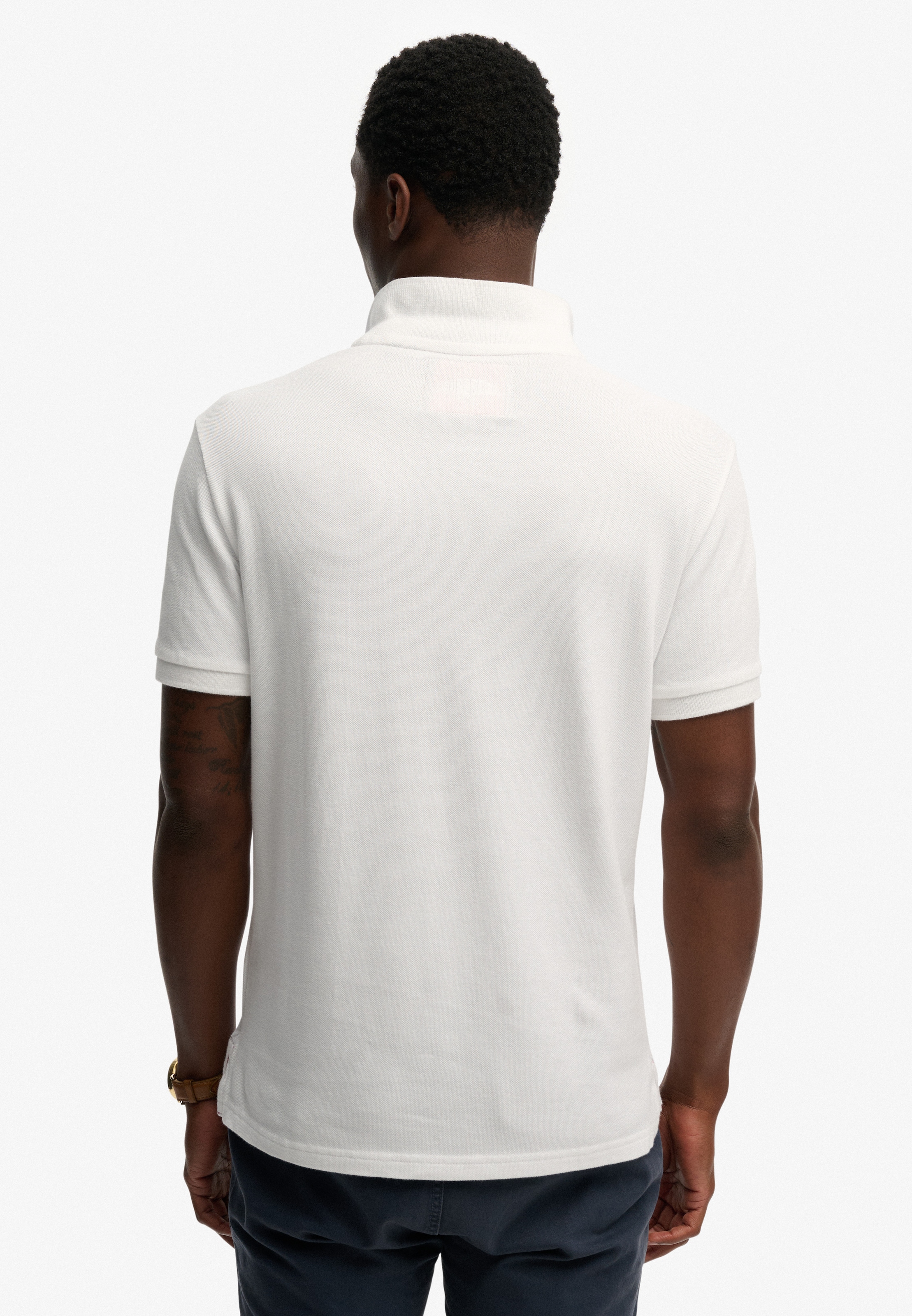 Superdry Polo »CREST POLO« avec étiquette de marque, en coton, coupe décontractée, aspect imprimé
