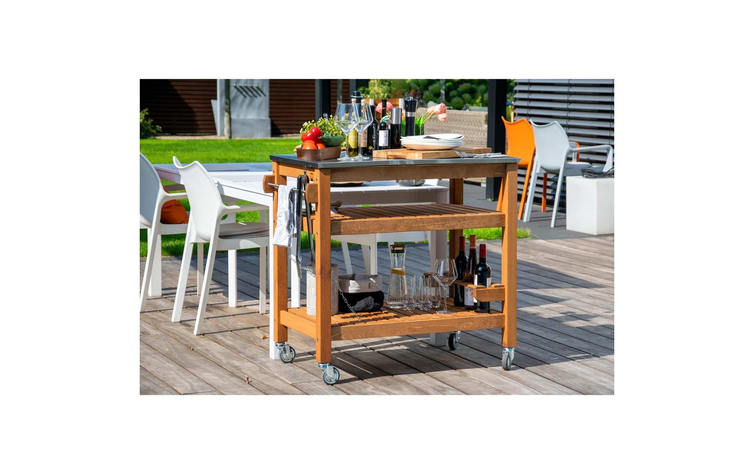 dobar Chariot à roulettes »Rollbarer Beistellwagen« Vielseitiger Multifunktionswagen