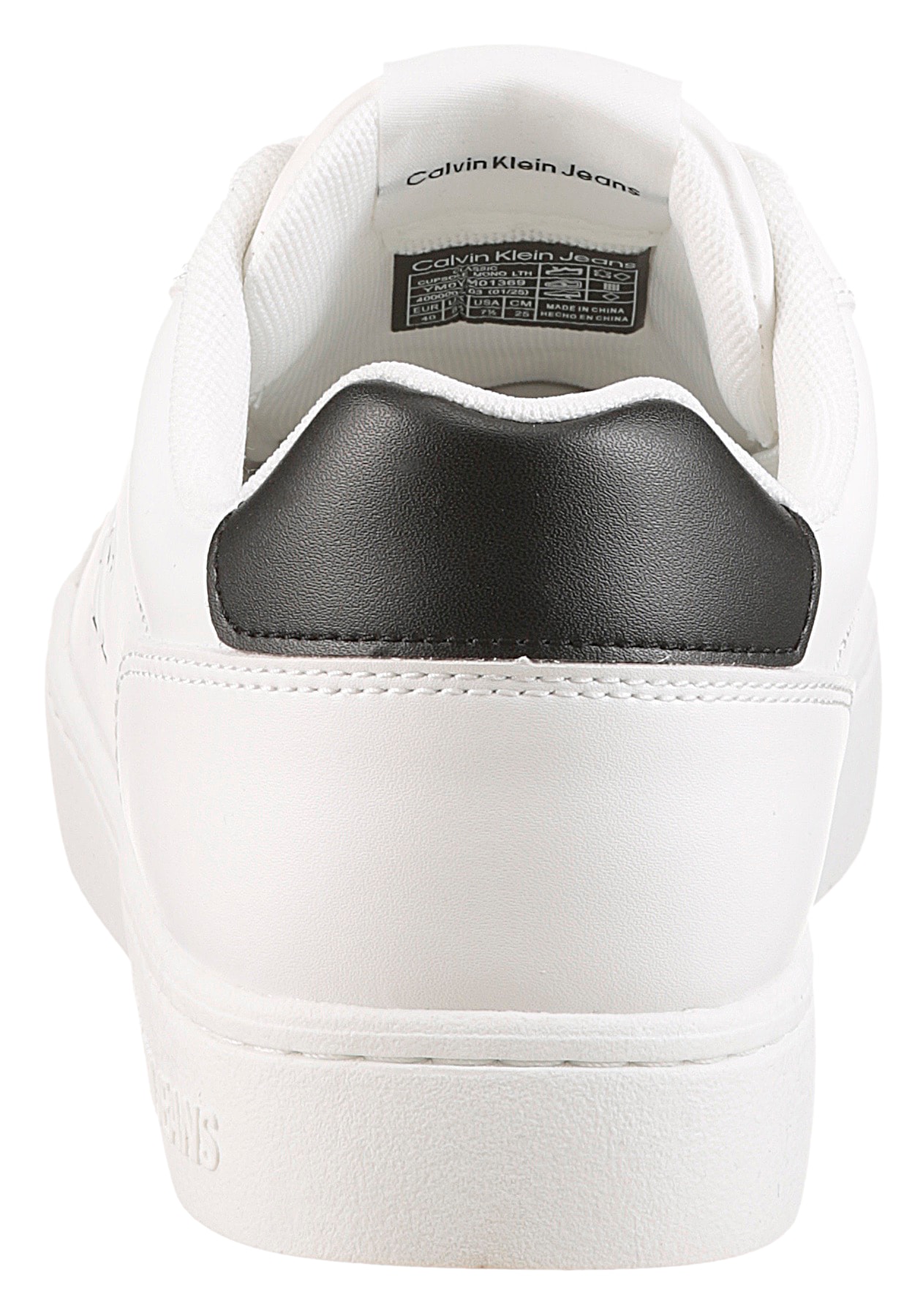 Calvin Klein Jeans Sneaker »CLASSIC CUPSOLE MONO LTH«  Freizeitsneaker, Halbschuh, Schnürschuh in klassischer Optik