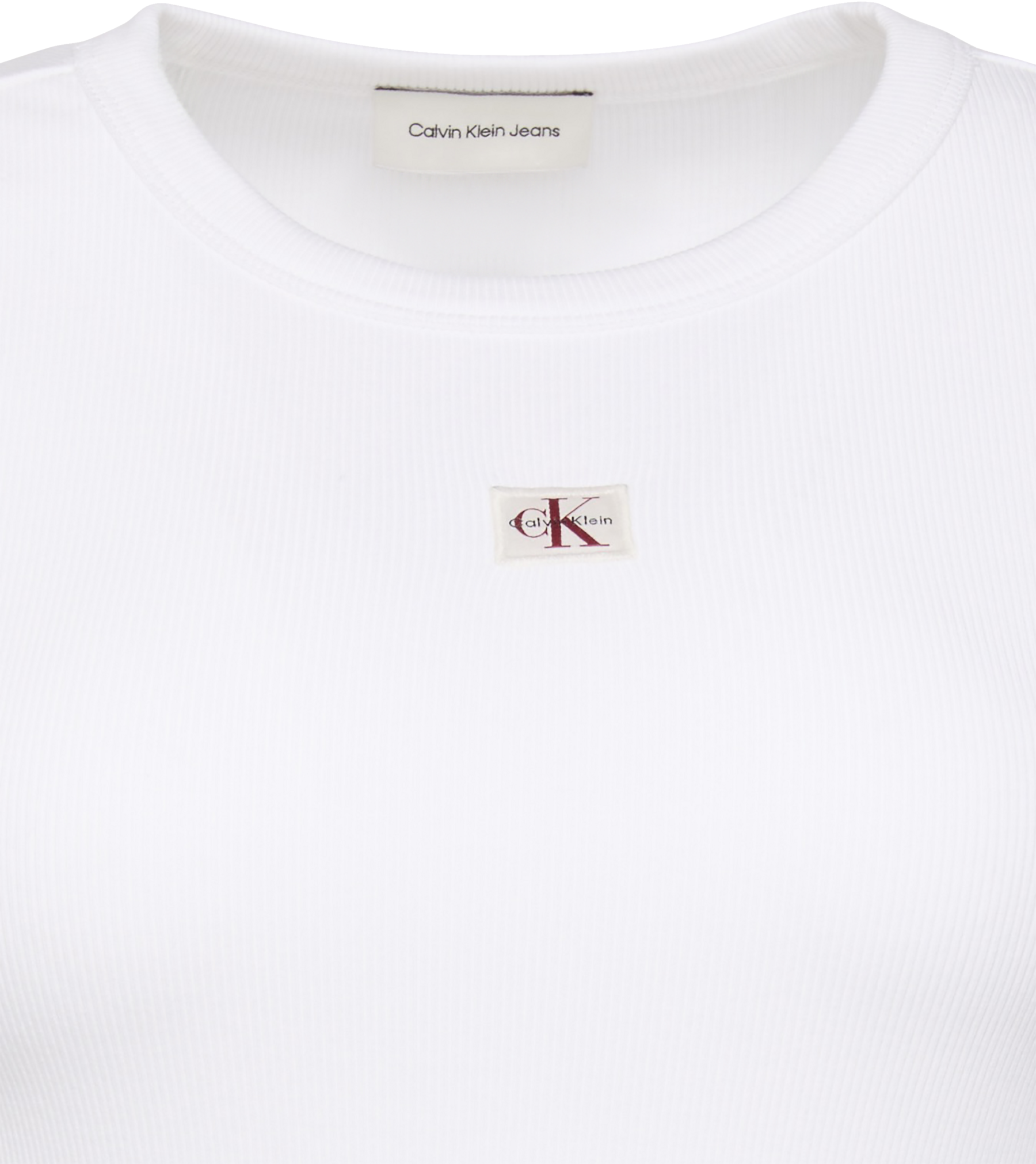 Calvin Klein Jeans Haut de chemise Figurbetonte Passform mit Rundhalsausschnitt