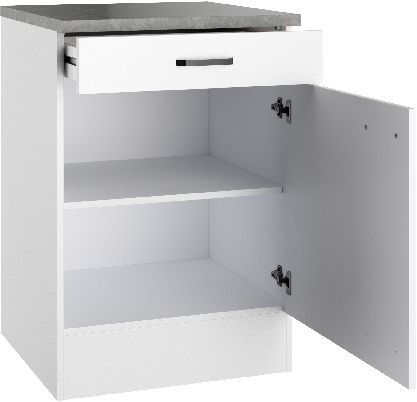 OPTIFIT Armoire basse »OPTImulti« Breite 60 cm, Tiefe 60 cm, mit 1 Tür, 1 Schubkasten, 1 Einlegeboden