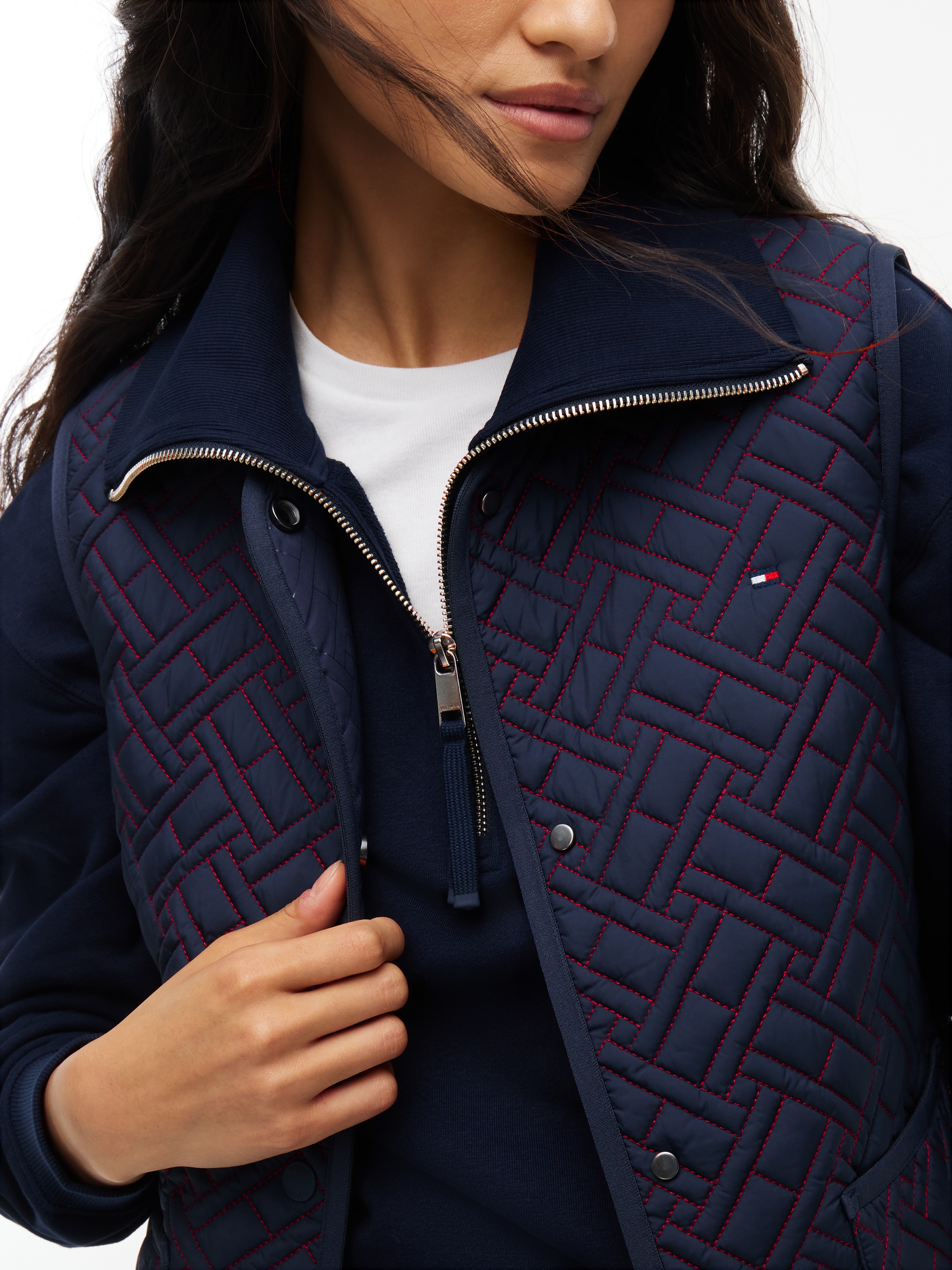 Tommy Hilfiger Gilet matelassé »QUILTED LINER VEST« Kunstfaser