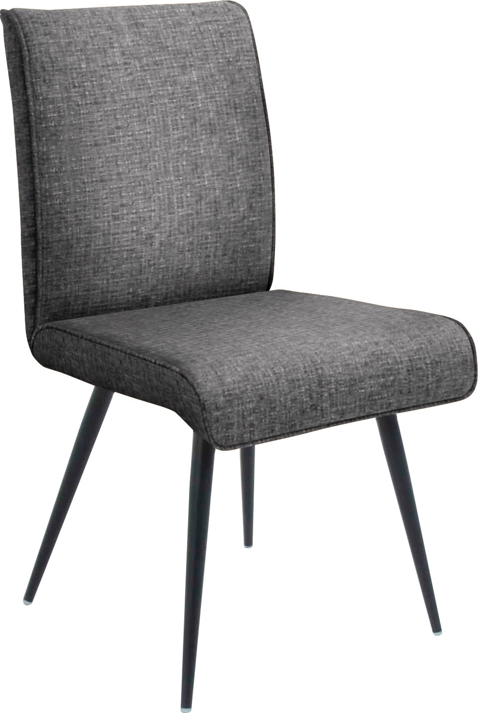 K+W Komfort & Wohnen Chaise à 4 pieds »Giacomo I« () 1 cuisChaise à 4 pieds avec cordon de 4mm tout autour du dossier et de l'assise, pieds en métal