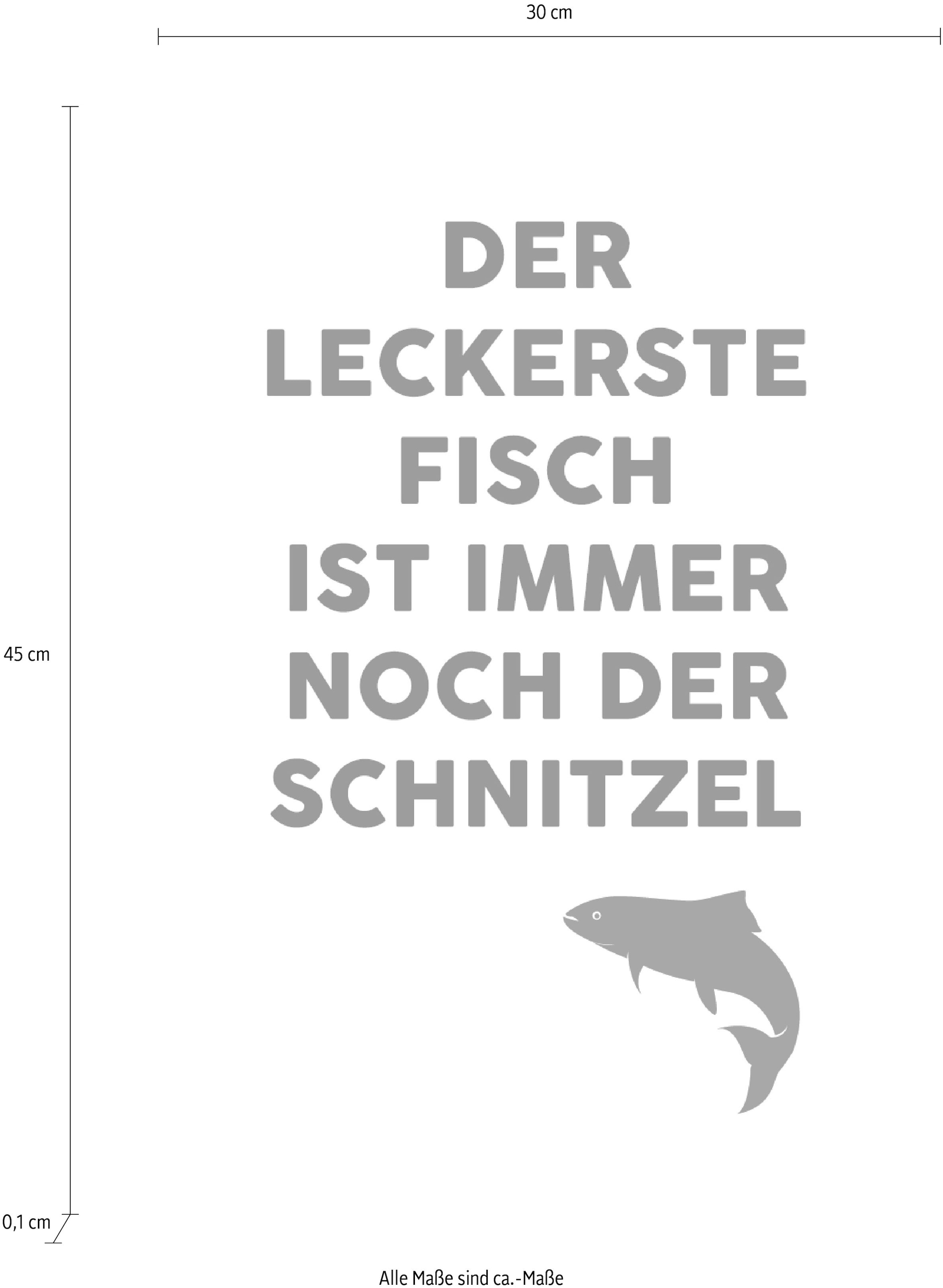 queence Objet de décoration murale »Fisch« Stahlschild, Blechschild, Spruch, Witzig, Wanddeko, retro, 20x30cm