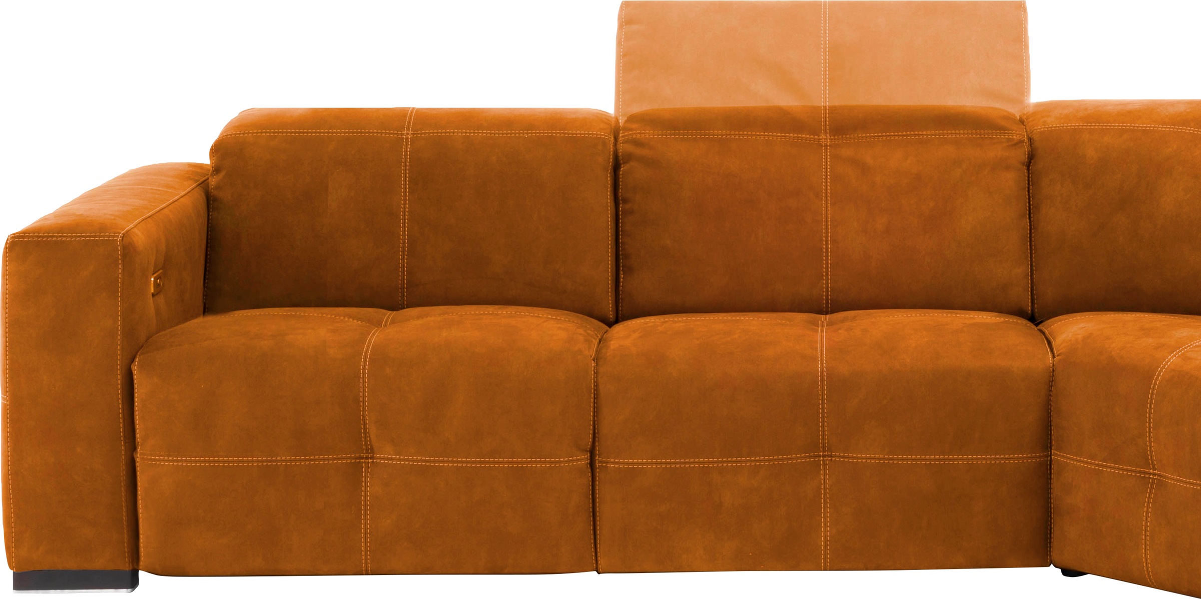 Egoitaliano Ecksofa »Sauvanne, Designsofa der Extraklasse, elegant und bequem, L-Form« wahlweise mit elektrischer Relaxfunktion, Kopfteilverstellung