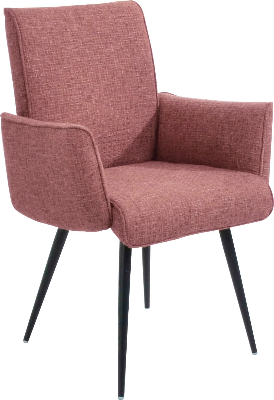 K+W Komfort & Wohnen Chaise avec accoudoirs »Giacomo I« () 1 cuischaise à 4 pieds avec accoudoirs, passepoil de 4mm tout autour du dossier et de l'assise