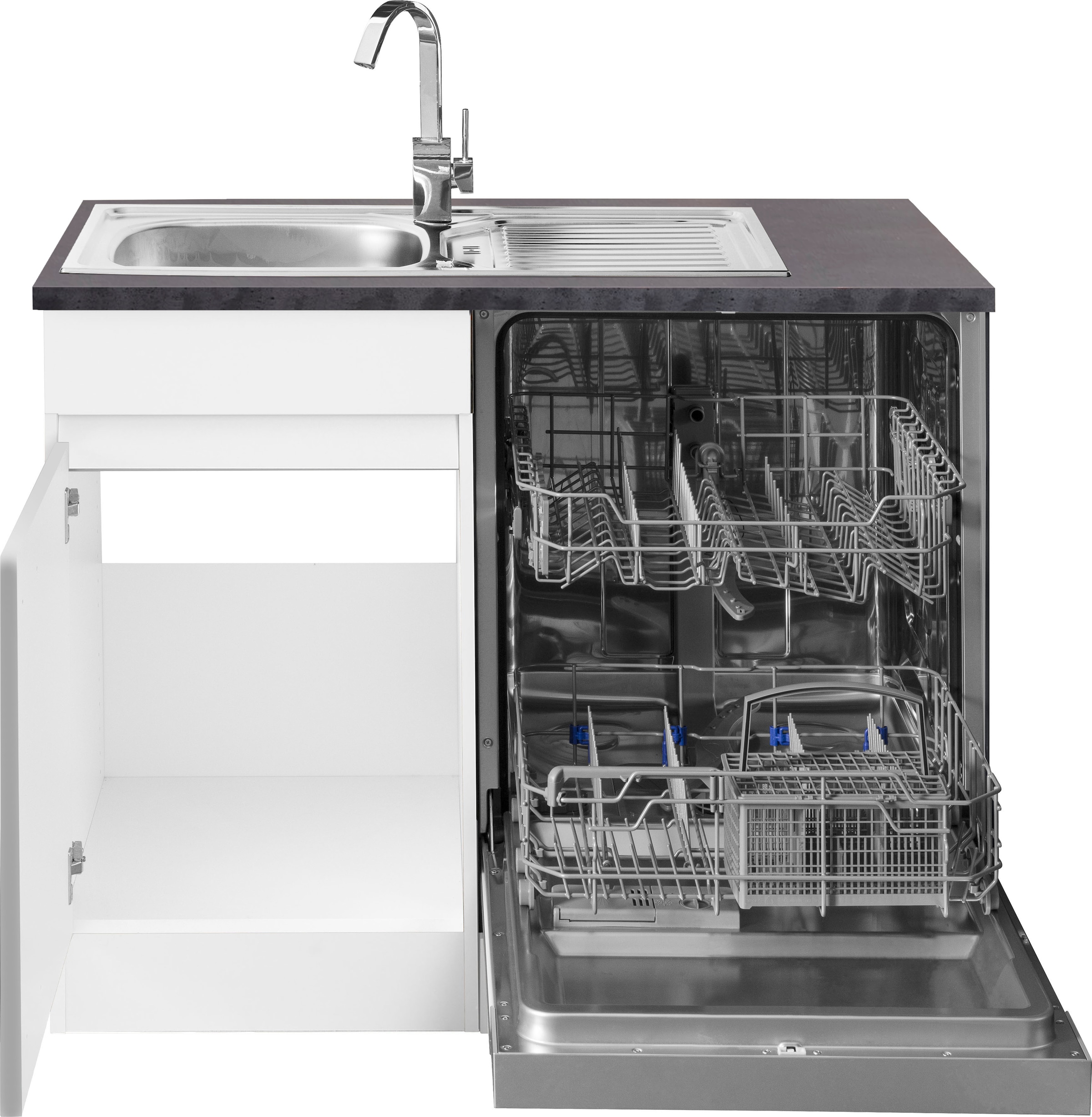 OPTIFIT Winkelküche »Roth« Stellmasse 300x175 cm, wahlweise mit E-Geräten, mit Apothekerschrank