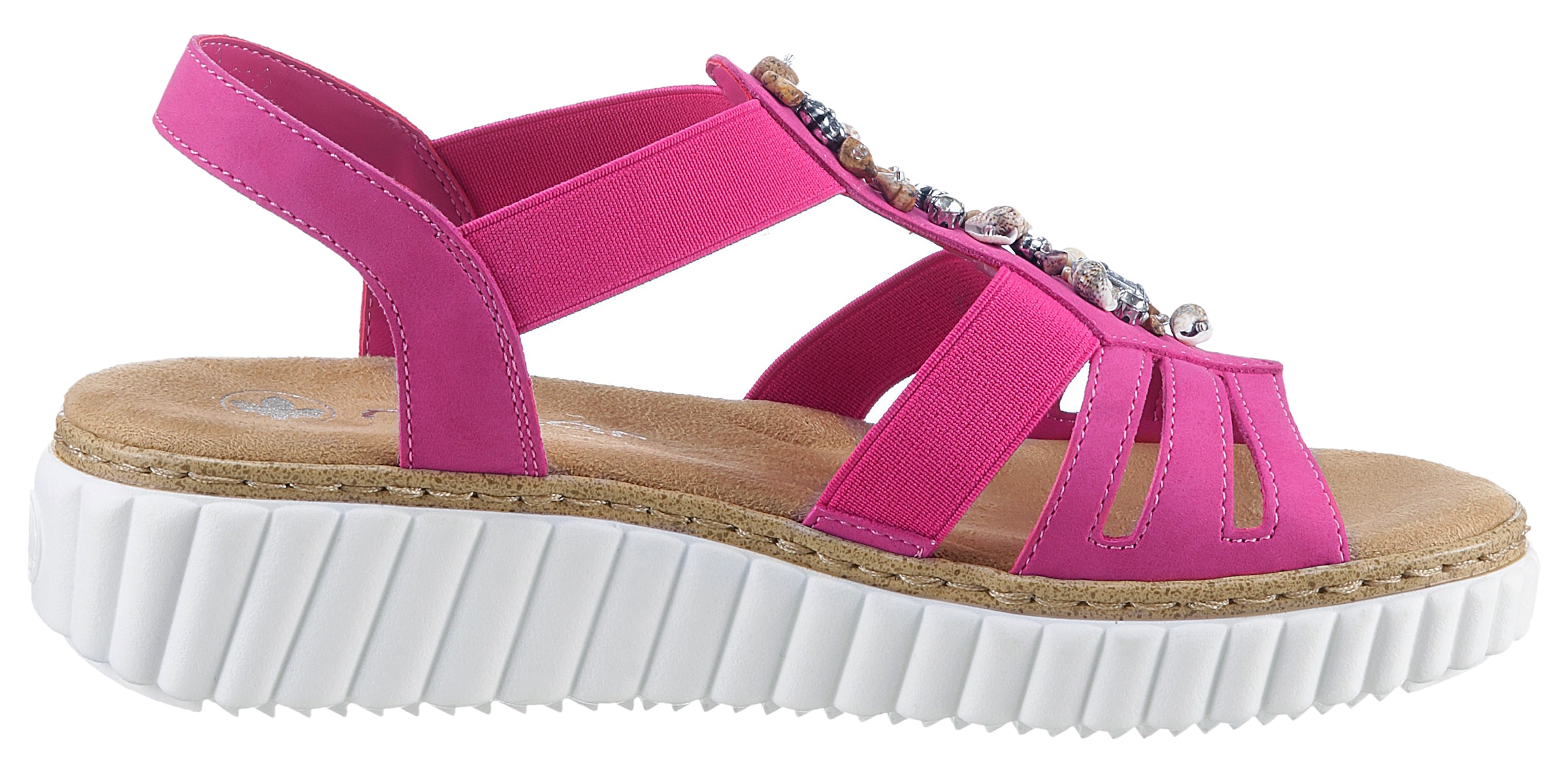 Rieker Plateausandale  , Sommerschuh, Sandalette, Plateauabsatz, mit weicher Innensohle