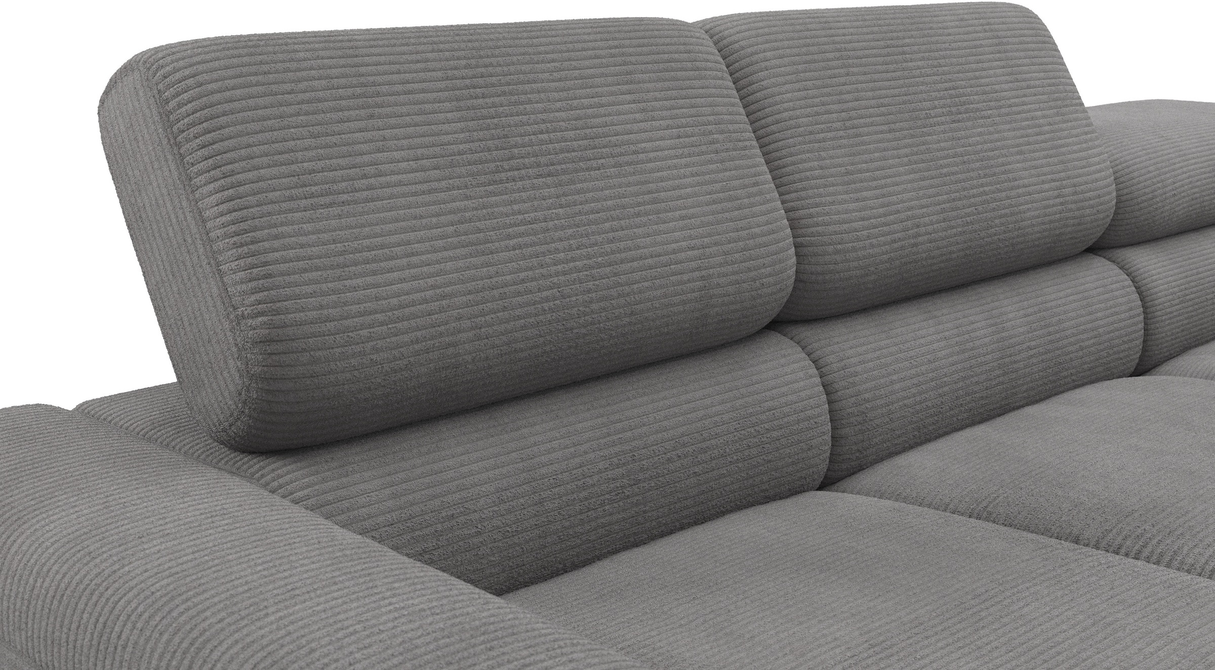 Home affaire Canapé d'angle »Ecksofa, L-Form,  incl. Kopfteilverstellung, Breite 258 cm« réglage électrique de la profondeur d'assise en option