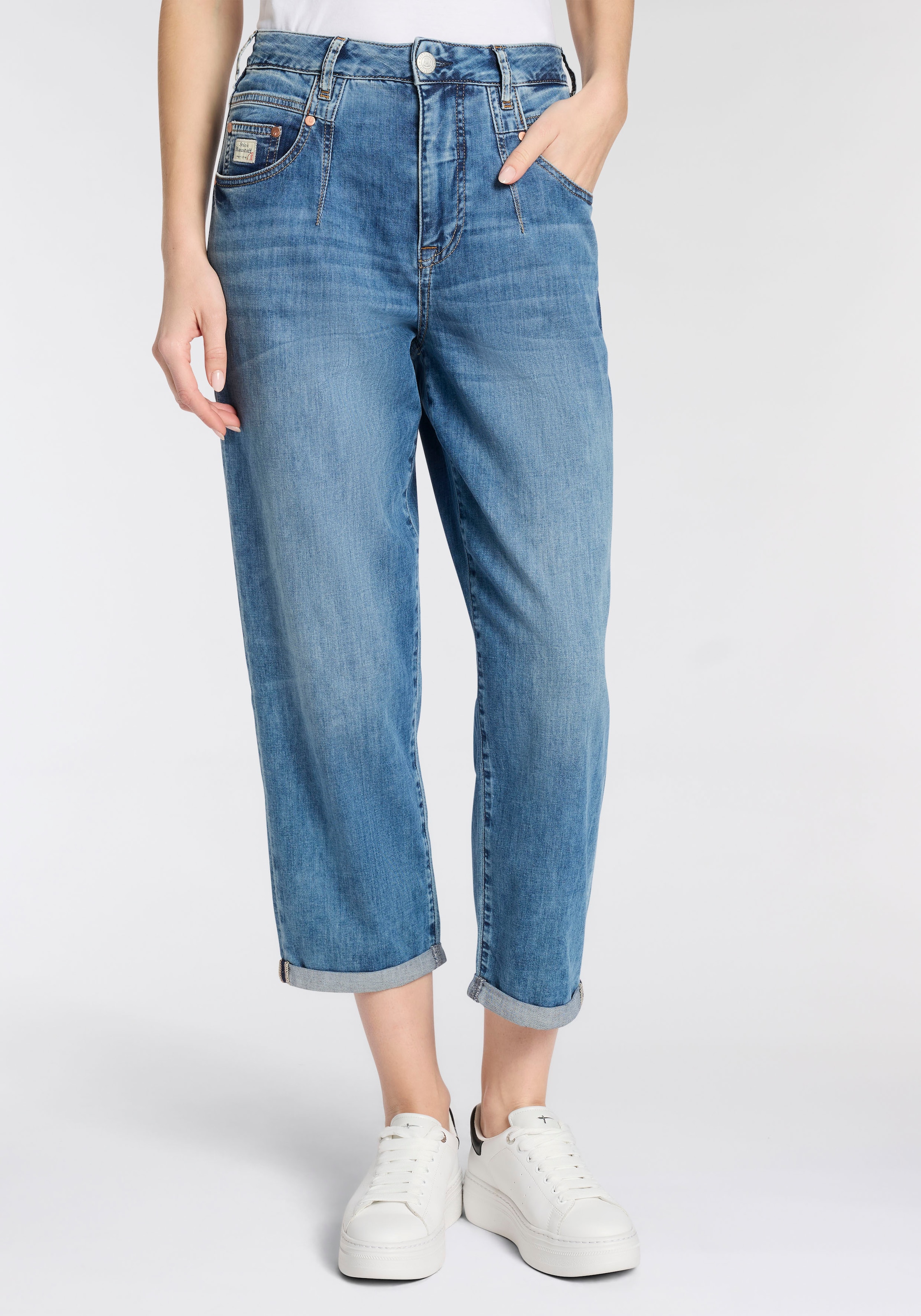 Herrlicher Straight-Jeans »Brooke Denim Light« krempelbar