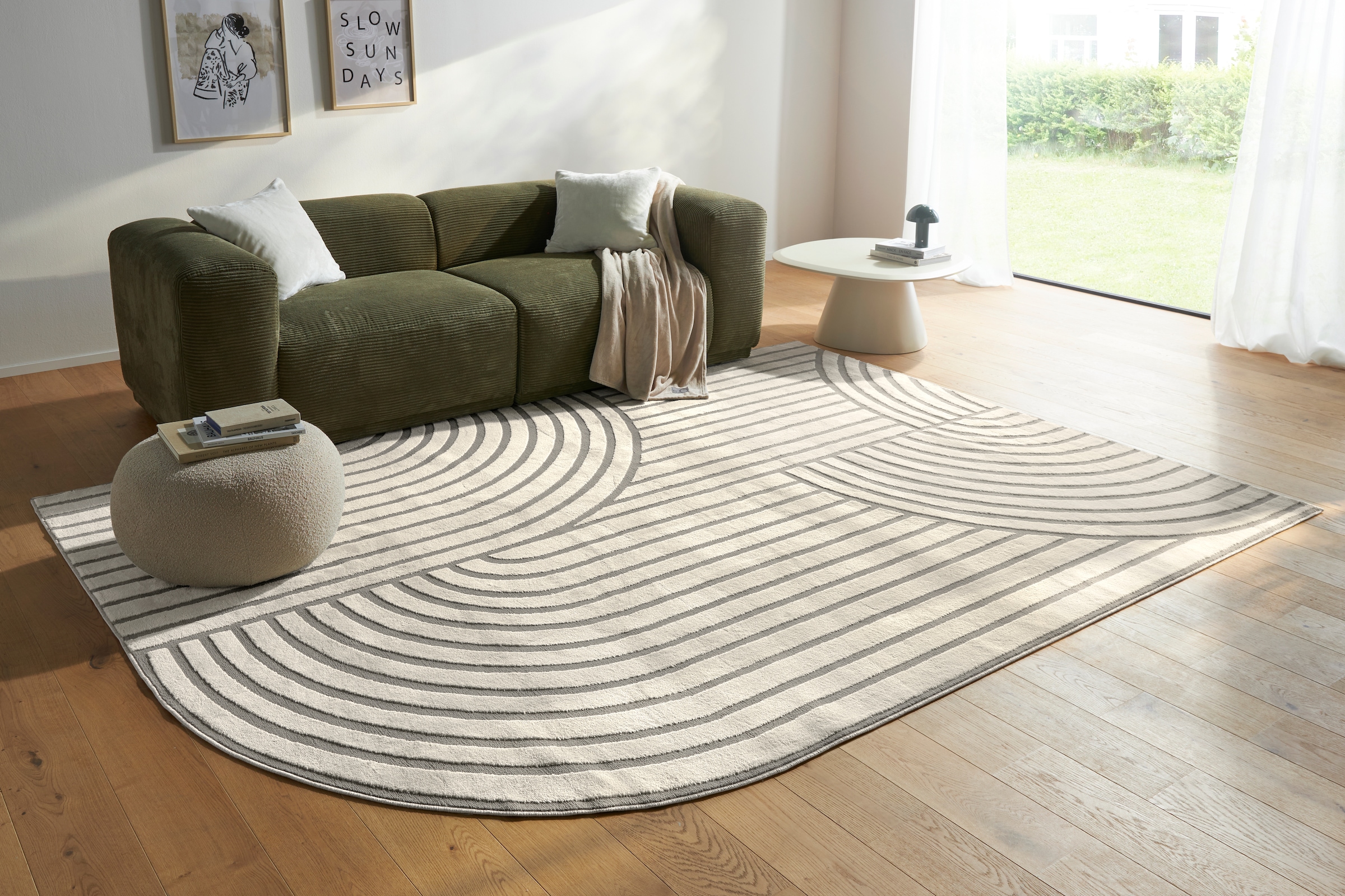 s.Oliver Teppich »Cilla, besondere Form, modernes Design, dichte Qualität« rechteckig 11 mm Höhe Woll-Look, Skandi, Boho, leichter Glanz, Wohnzimmer, Schlafzimmer