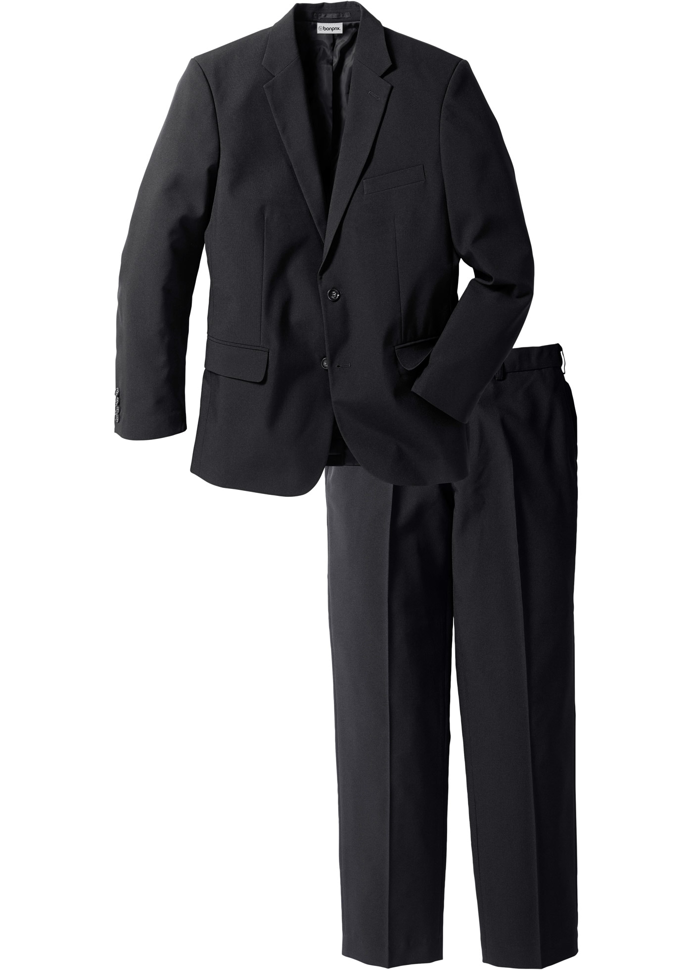 bonprix Anzug »Anzug (2-tlg. Set), Regular Fit« Set, 2 tlg. regular fit Regular Fit, pflegeleichtes Material, zweiteiliges Set
