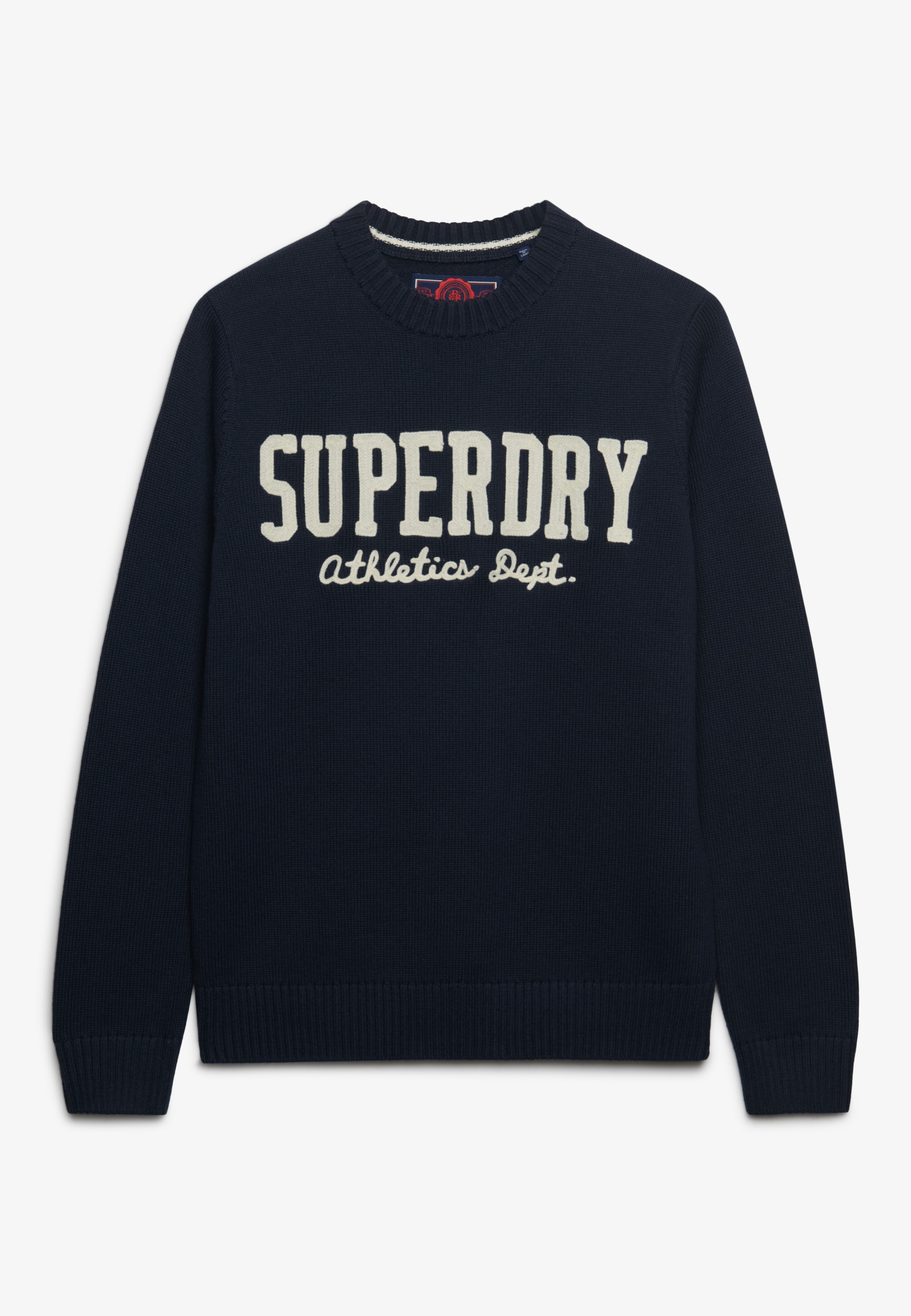 Superdry Rundhalspullover »APPLIQUE GRAPHIC JUMPER« Baumwolle, slim fit