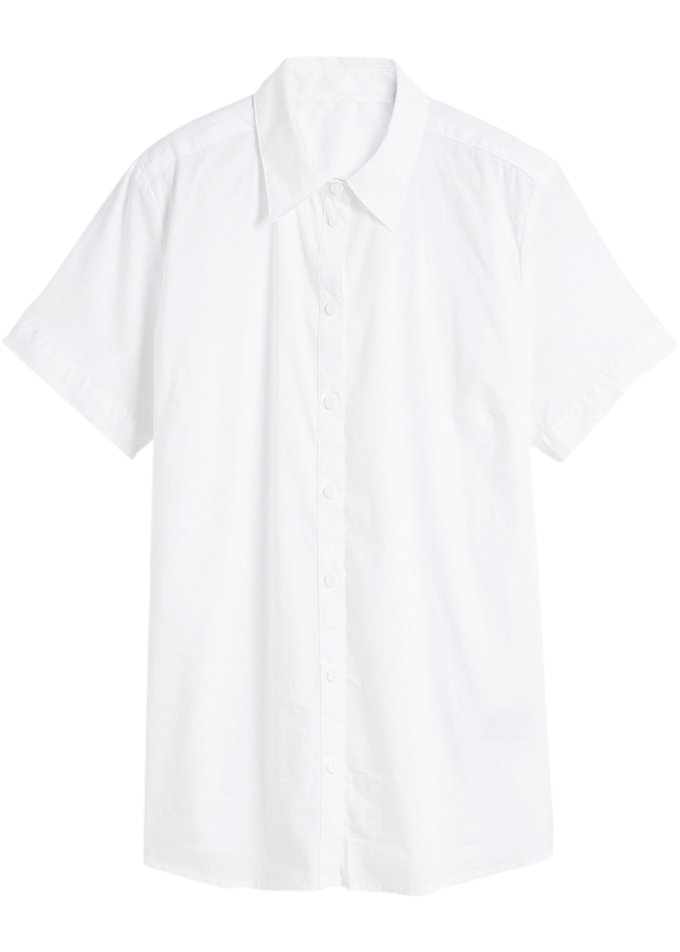 bonprix Blouse à manches courtes »Stretch-Kurzarmbluse aus Baumwollmix« schmale Passform, mit Hemdblusenkragen, unifarben, Kurzarm