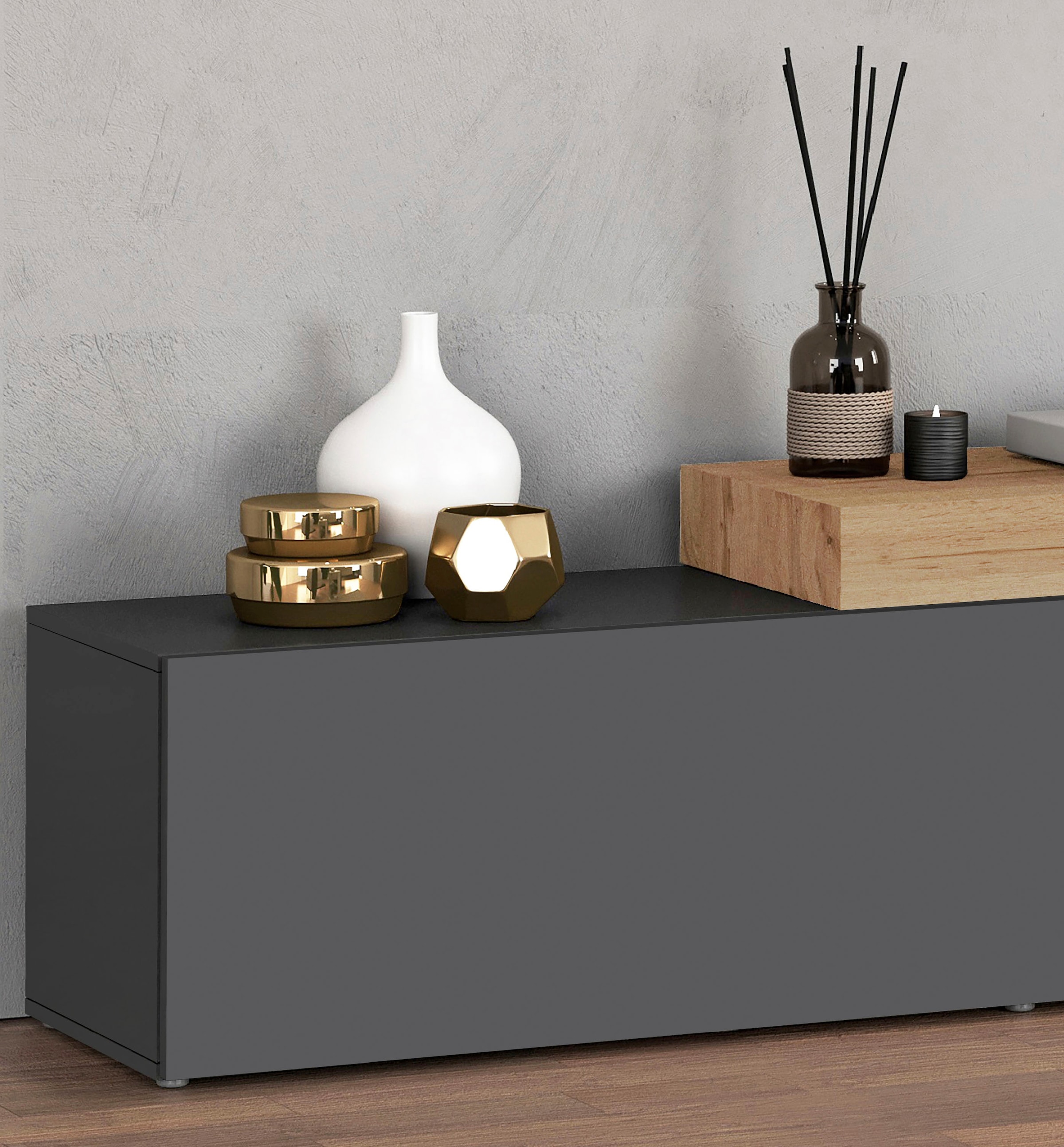 GOODproduct Meuble mural »Chronos Wohnwand, Medienwand, 8-er set« Set, 8 cuis tlg.